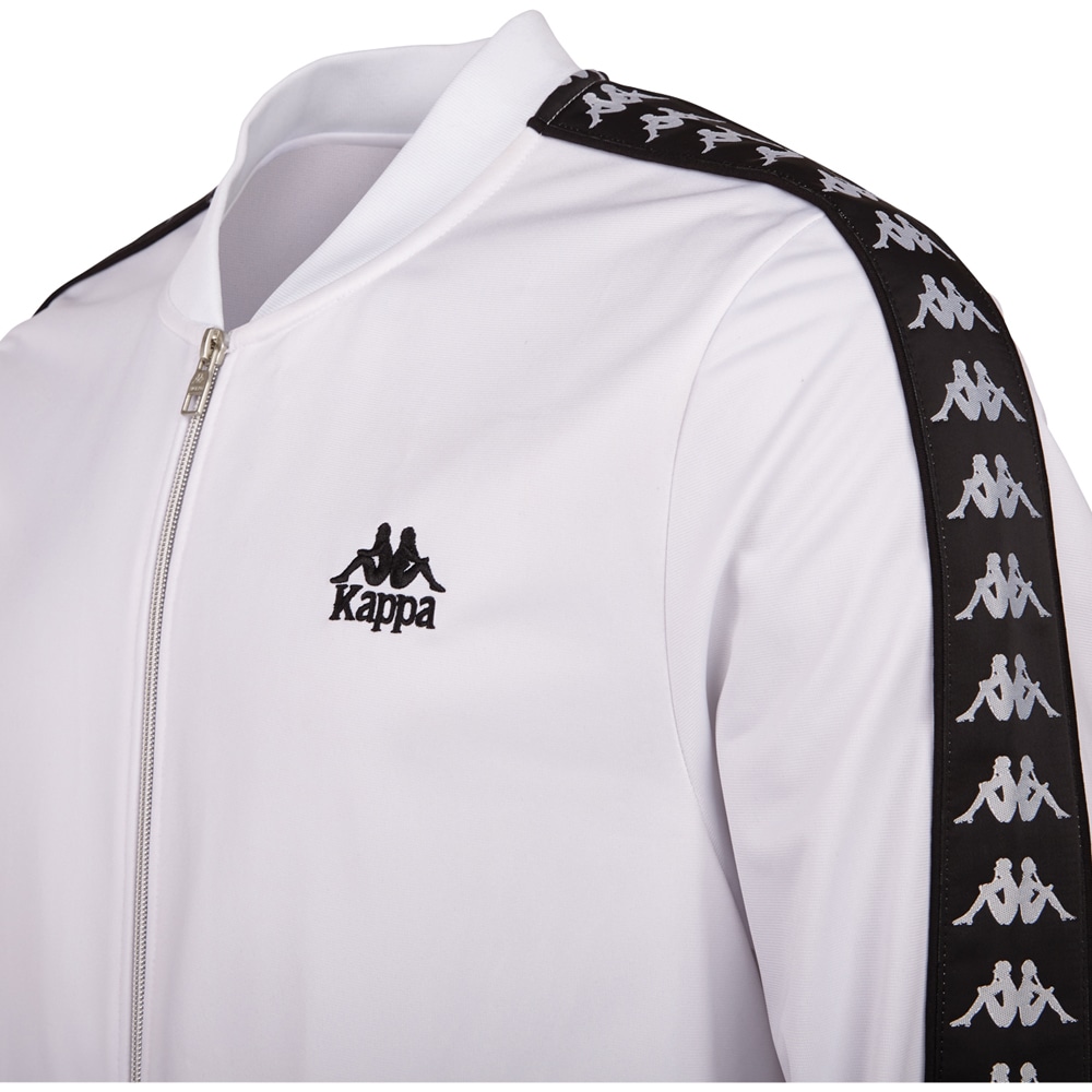 Kappa Trainingsjacke, ohne Kapuze, mit hochwertigem Jacquard Logoband an den Ärmeln