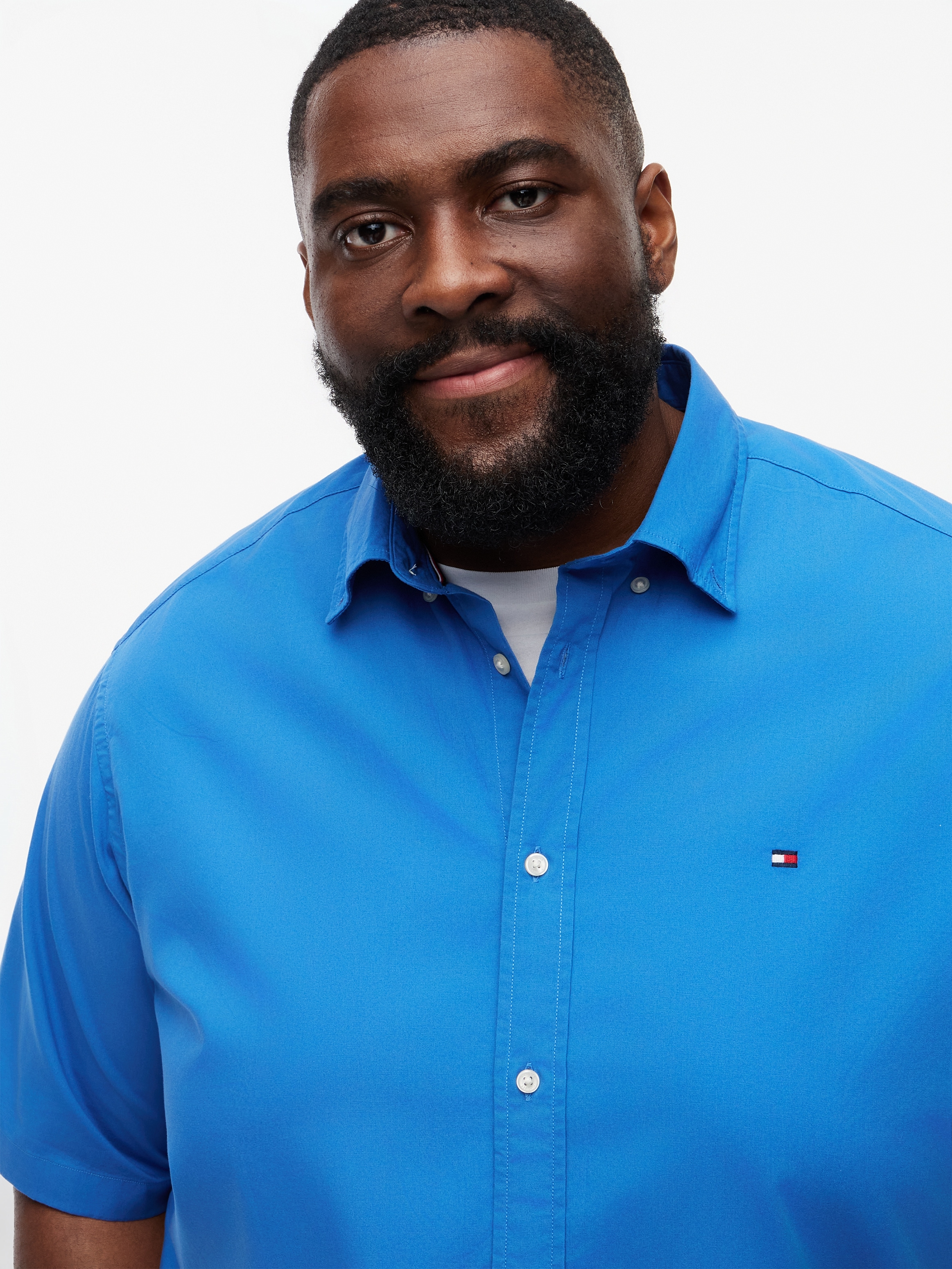 Tommy Hilfiger Big & Tall Kurzarmhemd »BT-FLEX POPLIN SOLID« Große Größen