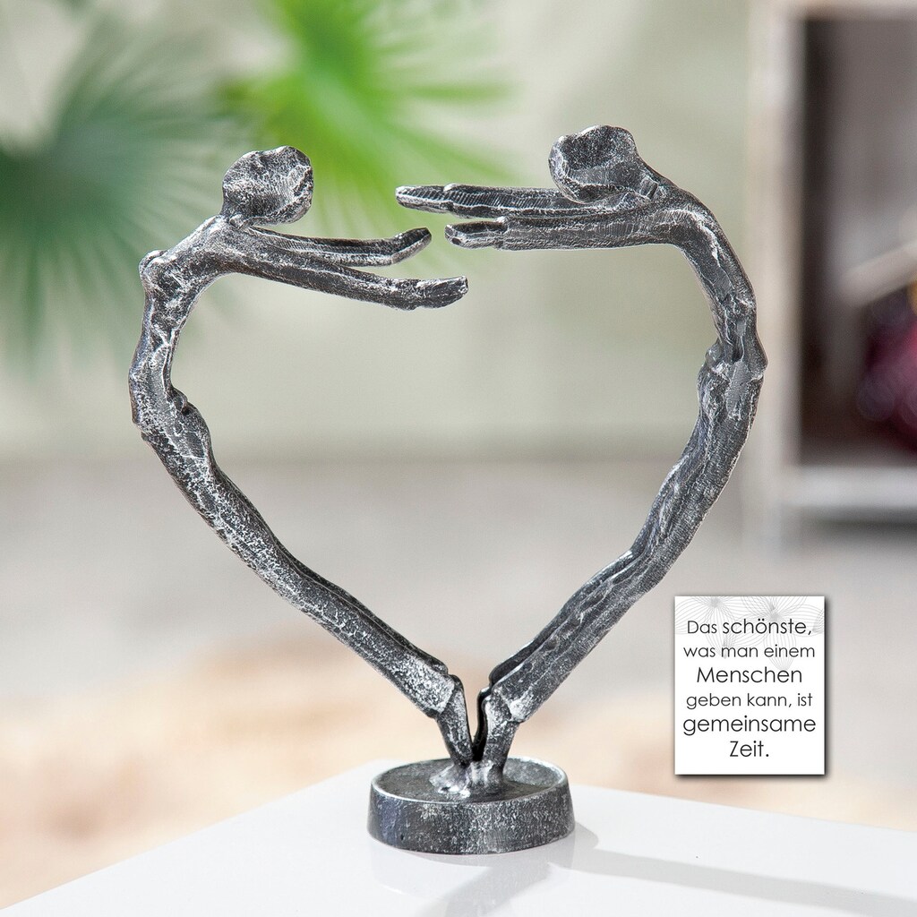 Casablanca by Gilde Dekofigur »Design Skulptur In Love, silber«, silberfarben