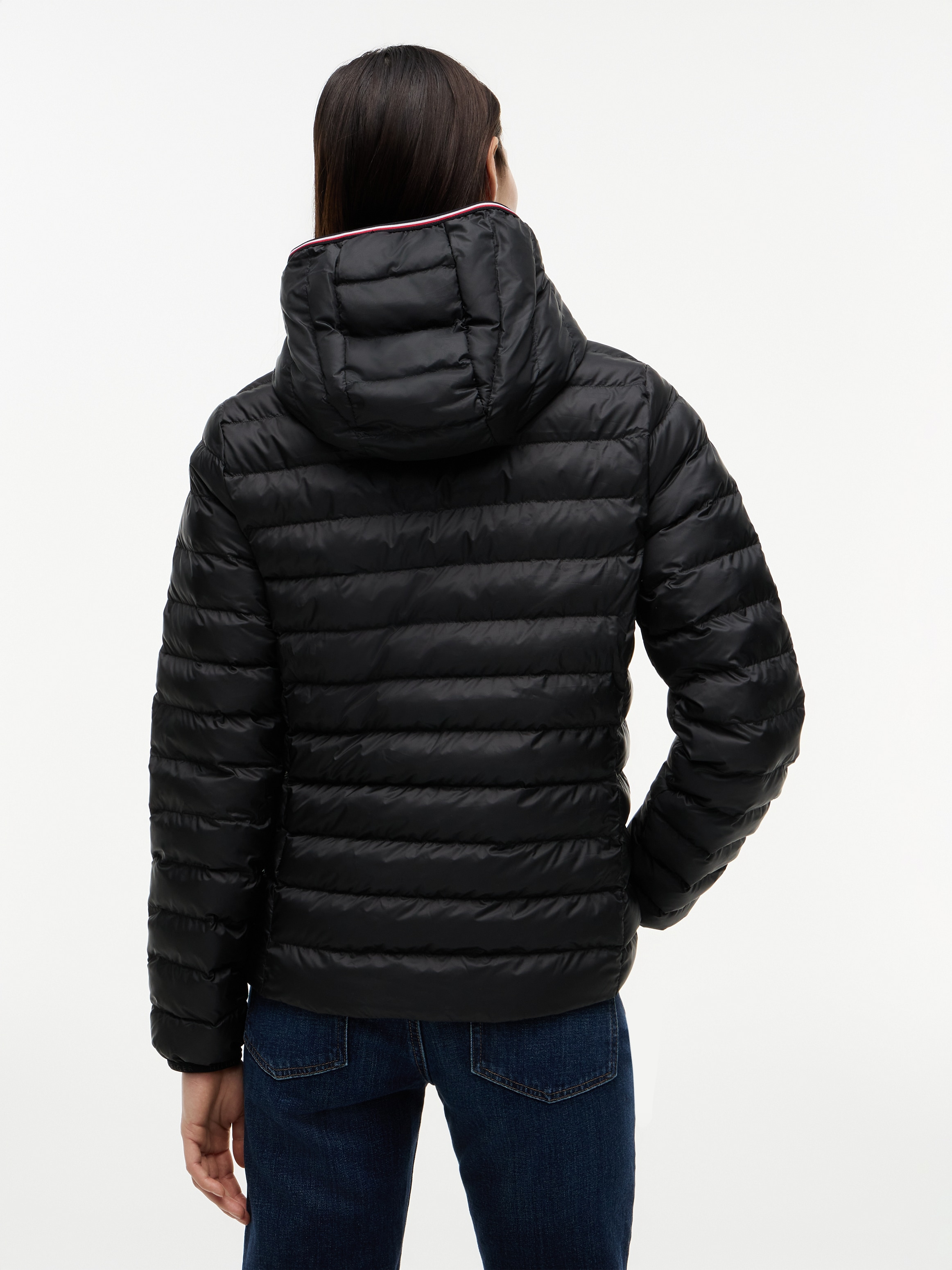 Tommy Hilfiger Steppjacke »LW PADDED GLOBAL STRIPE JACKET« Global Serie TH WOMEN,  mit Kapuze sportive Kapuze mit Global Stripe