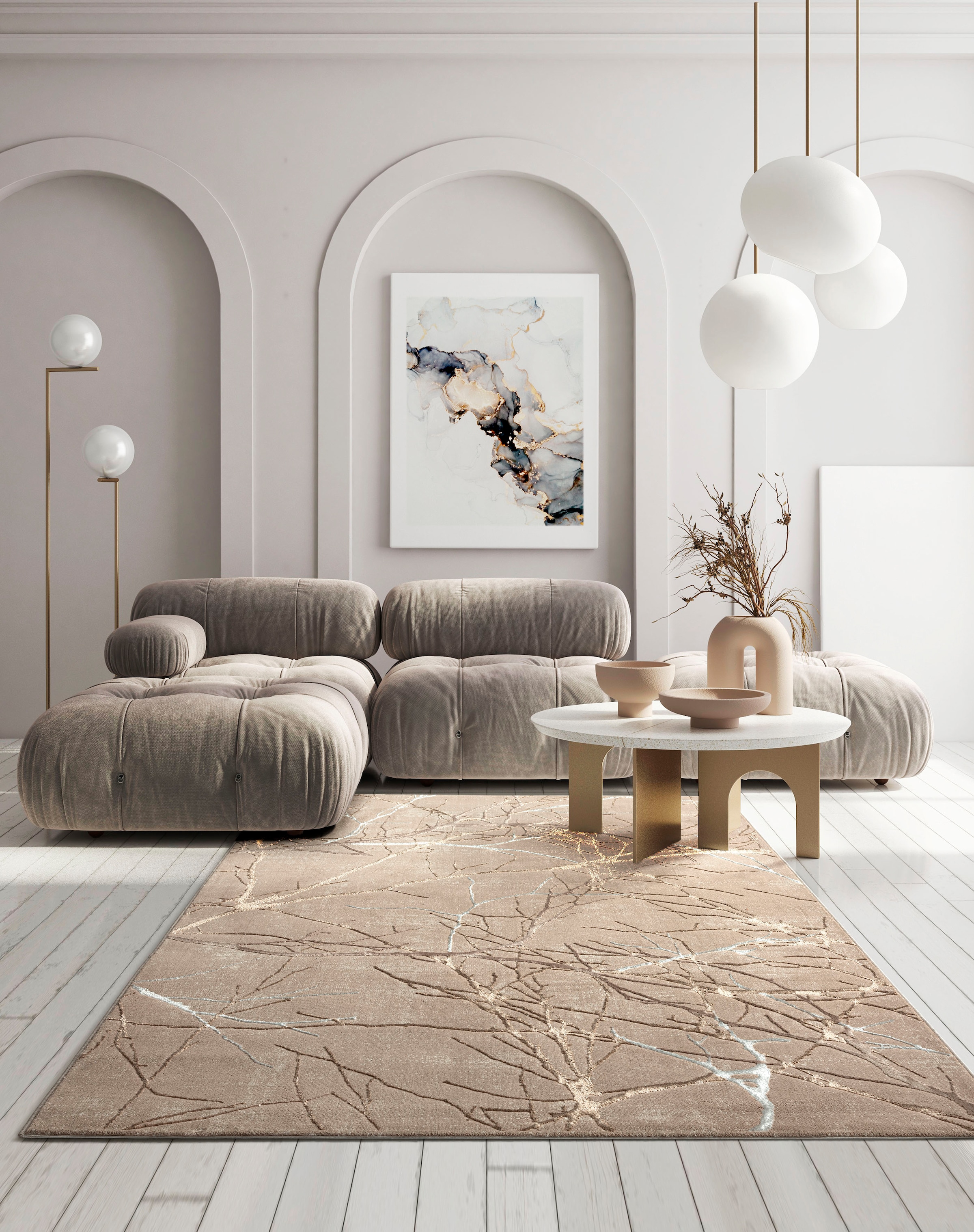 merinos Teppich »Creation 50055«, rechteckig, elegant, glänzend, Kurzflor,  Indoor, pflegeleicht, robust bequem und schnell bestellen