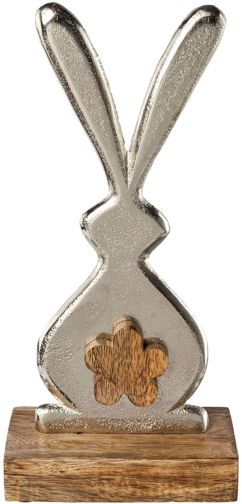 Creativ home Osterhase »JUSTIN«, Osterdeko aus Holz und Aluminium