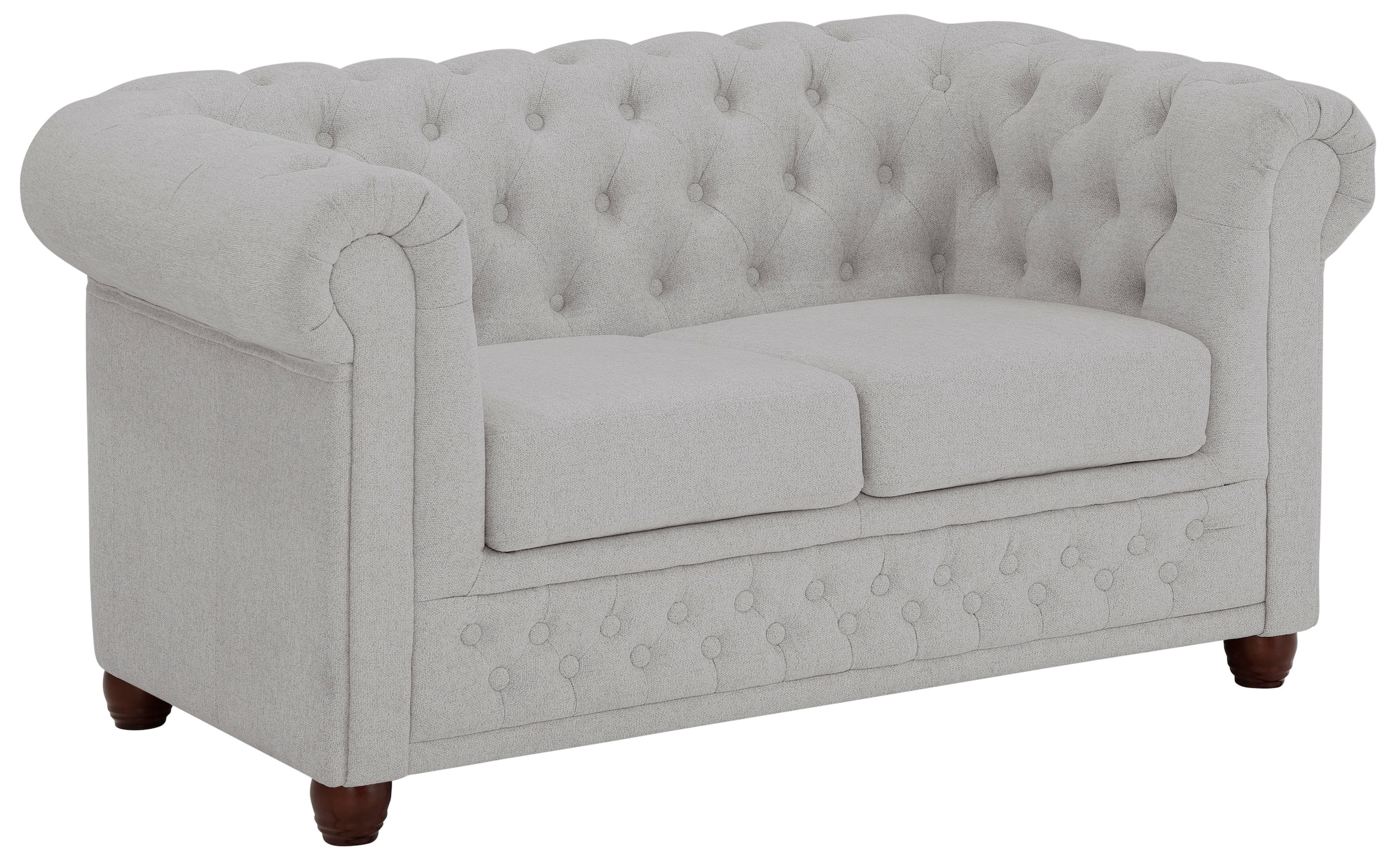 Home affaire Chesterfield-Sofa »New Castle«, mit hochwertiger Knopfheftung in Chesterfield-Design, B/T/H: 148/86/72