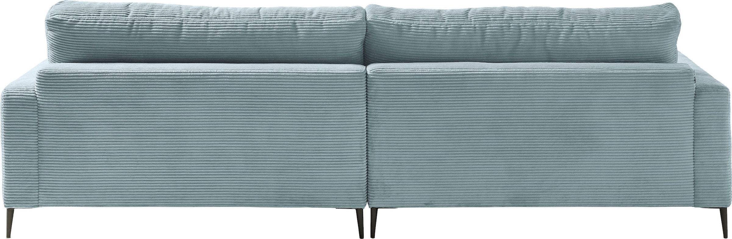 INOSIGN Ecksofa »Downtown, B/T/H: 272/190/84 cm L-Form«, weicher Sitzkomfort auch in Cord und Bouclé, incl. Zierkissen