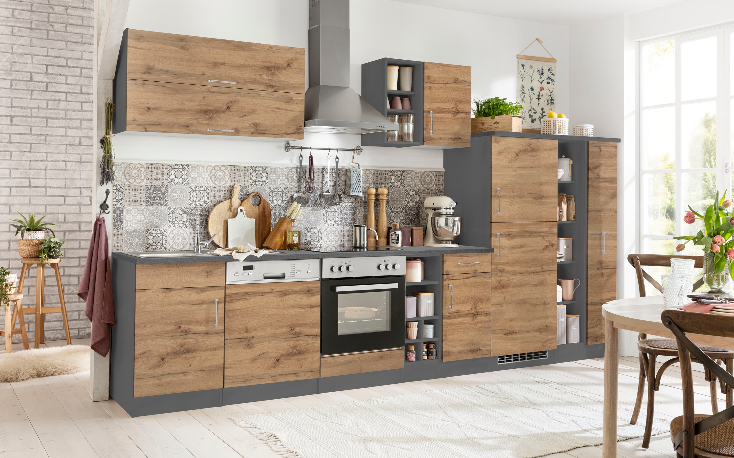 KOCHSTATION Küchenzeile »KS-Colmar«, ohne E-Geräte, Breite 360 cm günstig online kaufen
