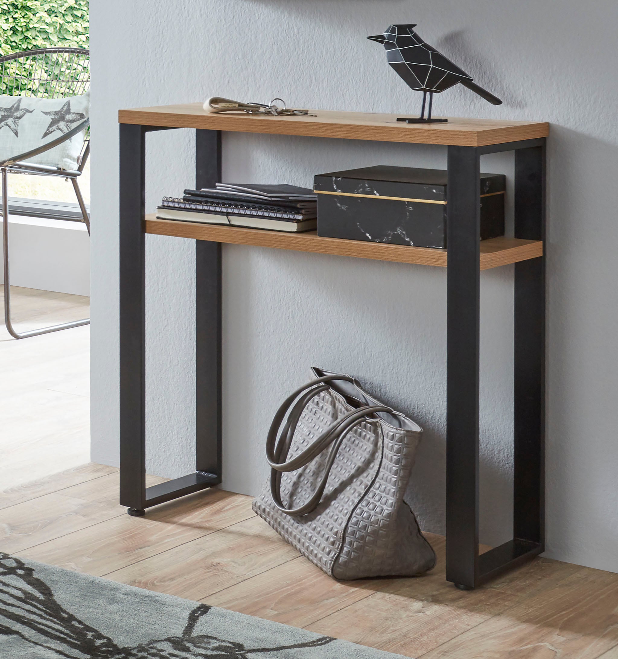 HAKU Konsolentisch »Beistelltisch« 1 Stk. tlg. rechteckig - aus MDF Braun B/T/H 70/28/75 cm