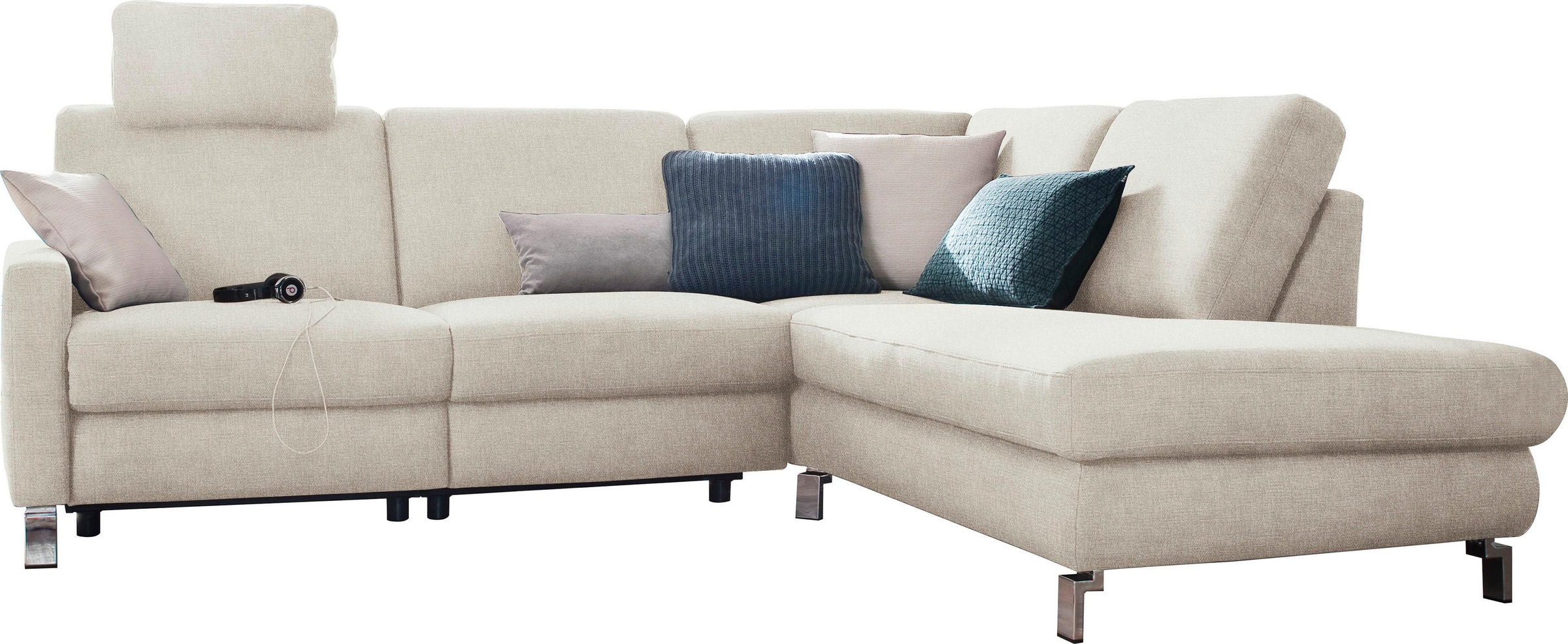 3C Candy Ecksofa »Mainau modern und elegant, mit gutem Sitzkomfort, L-Form« günstig online kaufen