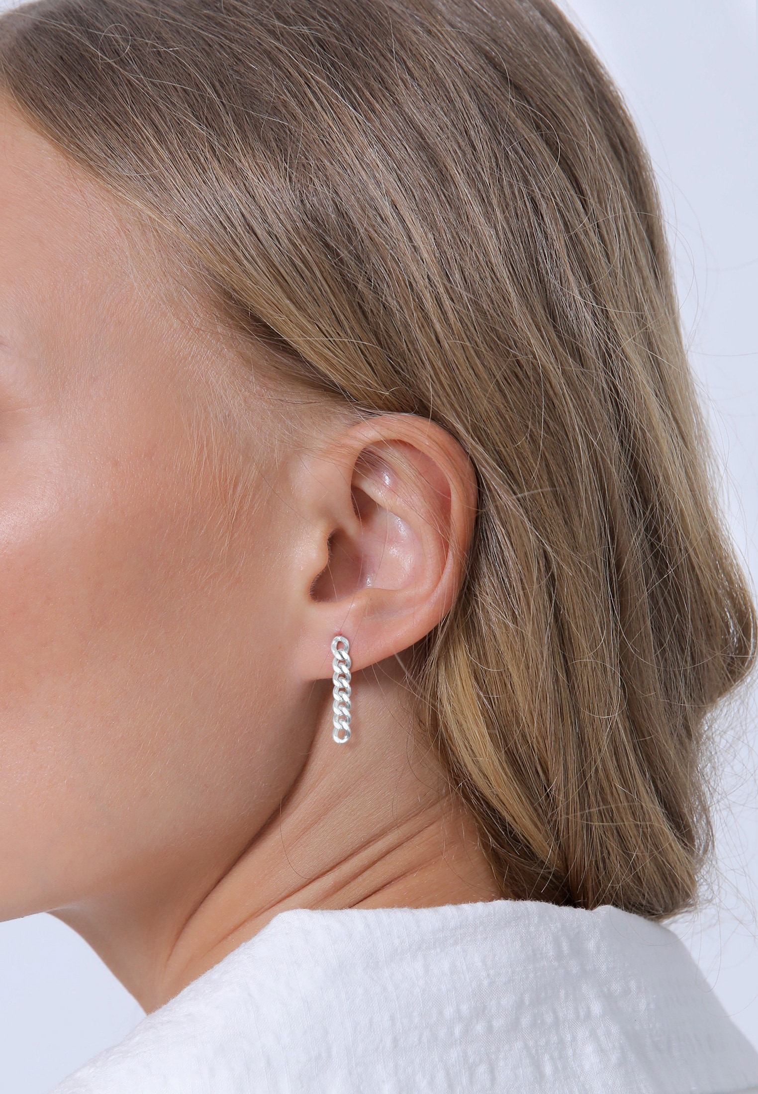 Elli Paar Ohrstecker »Hänger Panzerkette Trend Blogger Cool 925 Silber«
