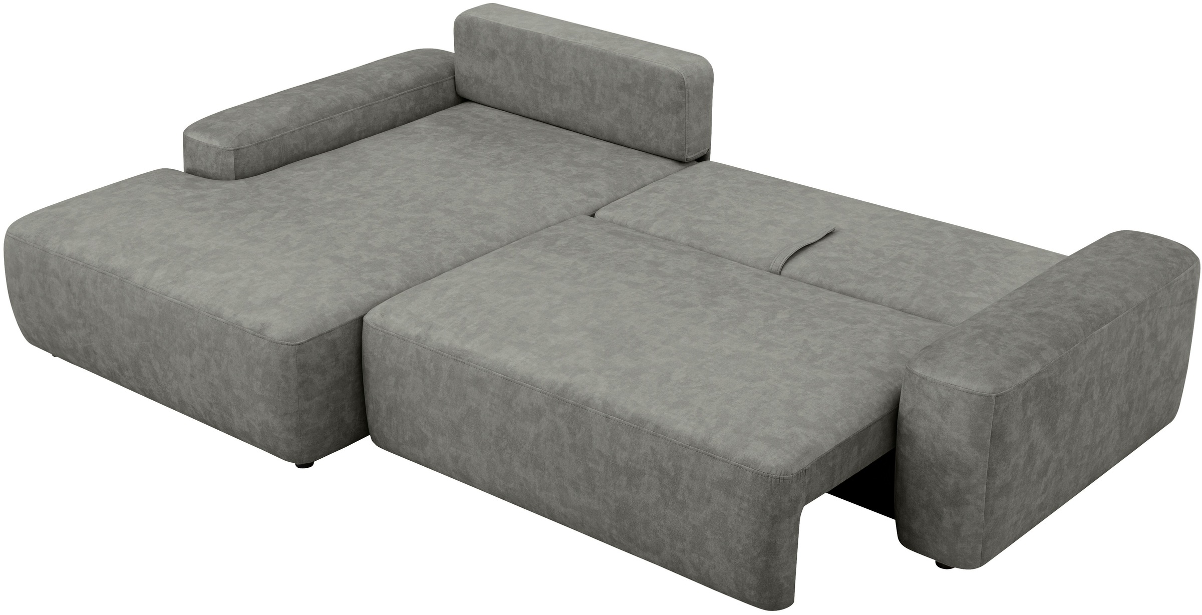 INOSIGN Ecksofa »TORGE (264cm), Schlafsofa in Cord, Samtvelours o Struktur fein, L-Form«, Schlaffunktion, Bettkasten, Liegefläche: 125/210 cm