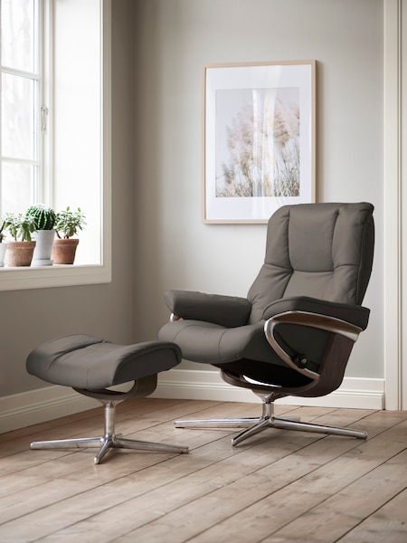 Stressless Fußhocker "Mayfair" mit Cross Base, Größe S, M & L, Holzakzent W günstig online kaufen
