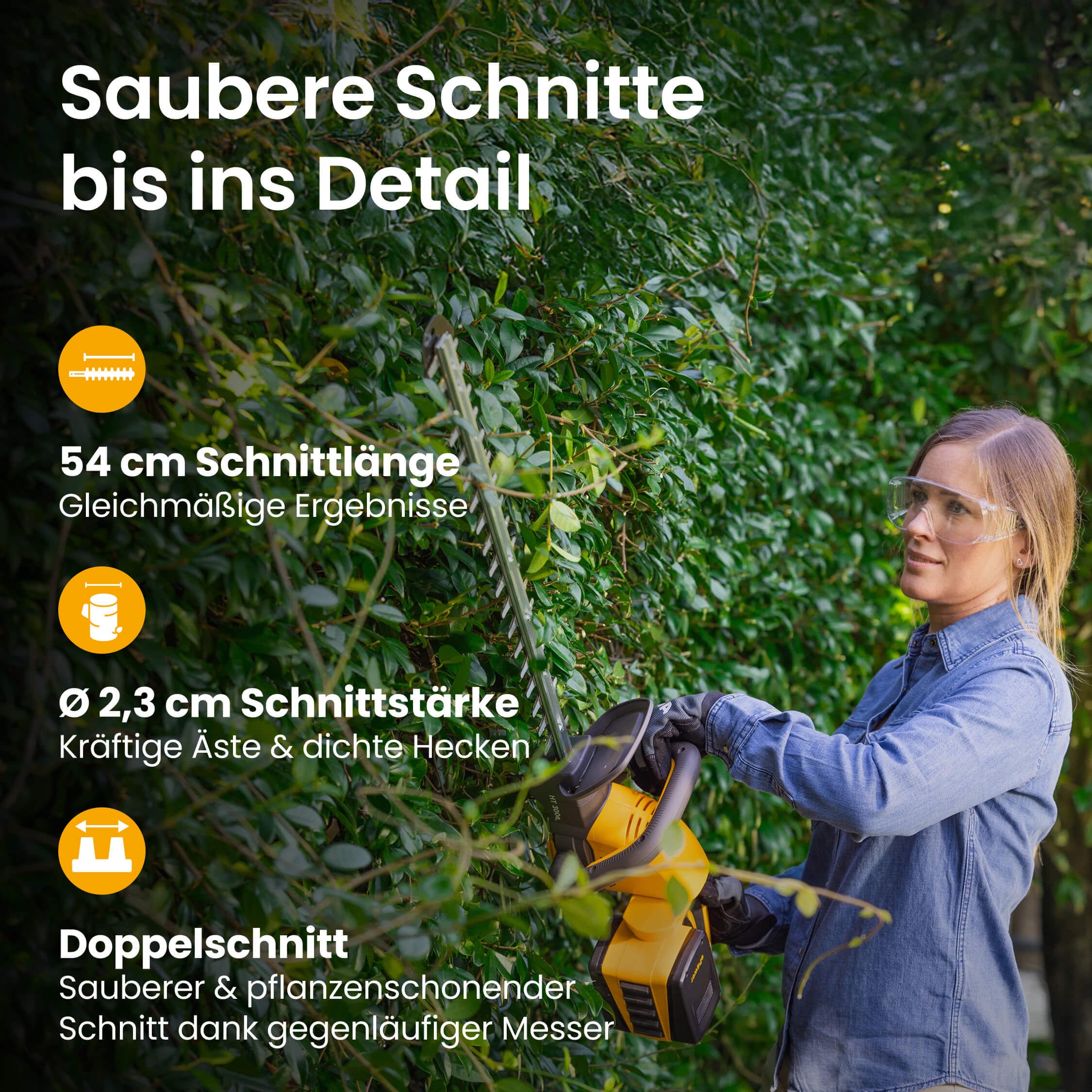 STIGA GARDEN Akku-Heckenschere »HT 300e« (Set, Inkl. 2x 20 V (2 Ah) Akku, Schutzhülle, Wandhalterung und Ladegerät, )  54 cm Schnittlänge