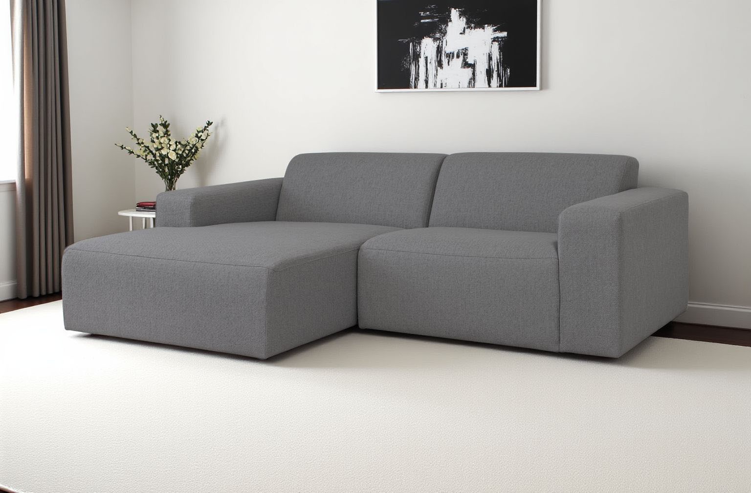 INOSIGN Ecksofa »Koa,228cm, L-Form, Modulsofa, Webstoff, Cord«, Designsofa, weicher Lounge-Sitzkomfort, Welleunterfederung, bodentief