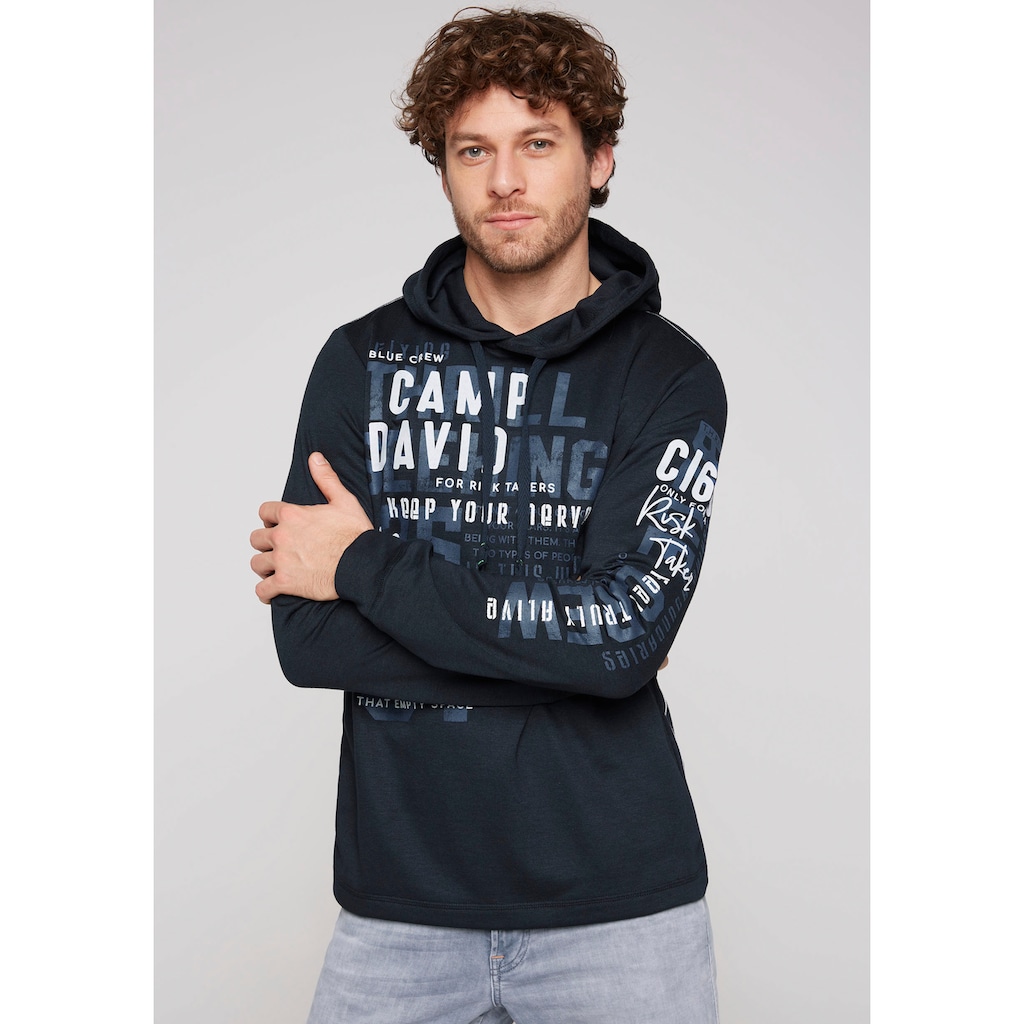 CAMP DAVID Kapuzensweatshirt, mit Label Patch an der Kapuze