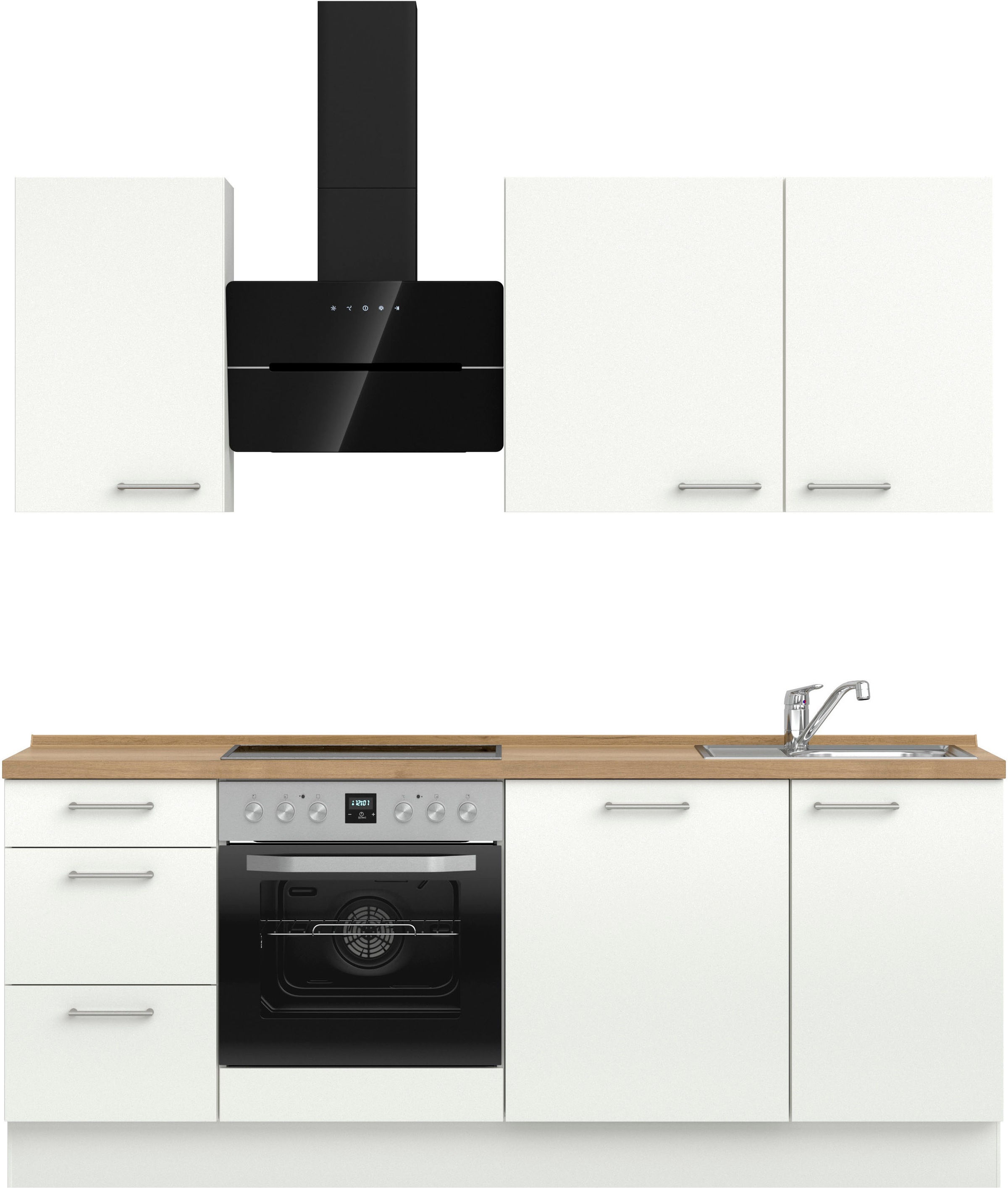 nobilia® Küchenzeile »"Laser II", Ausrichtung wählbar, Breite 210 cm« vormo günstig online kaufen