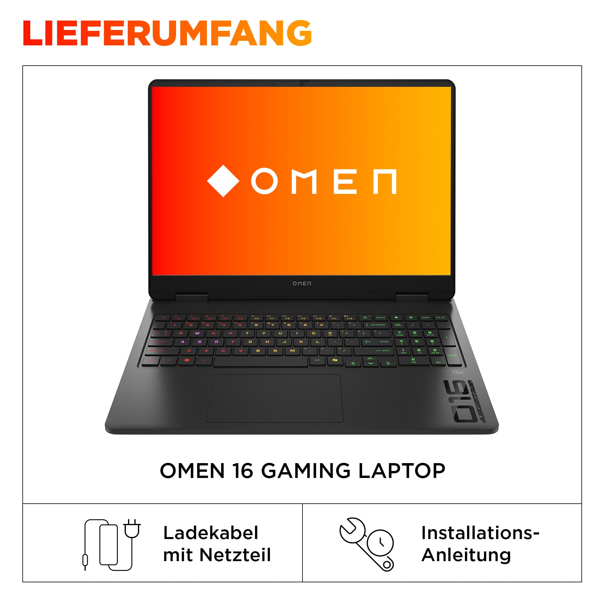 HP Gaming-Notebook »Omen 16-ap0095ng« 40,6 cm / 16 ″ AMD Ryzen 9 GeForceRTX5070 1.000 GB SSD