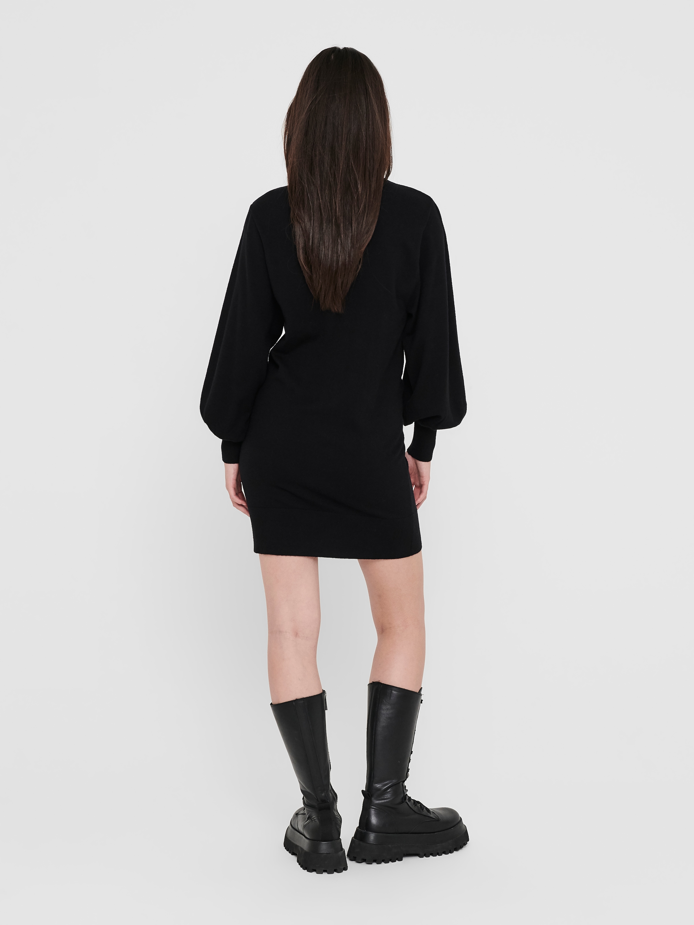 ONLY Strickkleid »ONLLABELLE LIFE L/S DRESS KNT NOOS« mit modischen Ballonärmeln