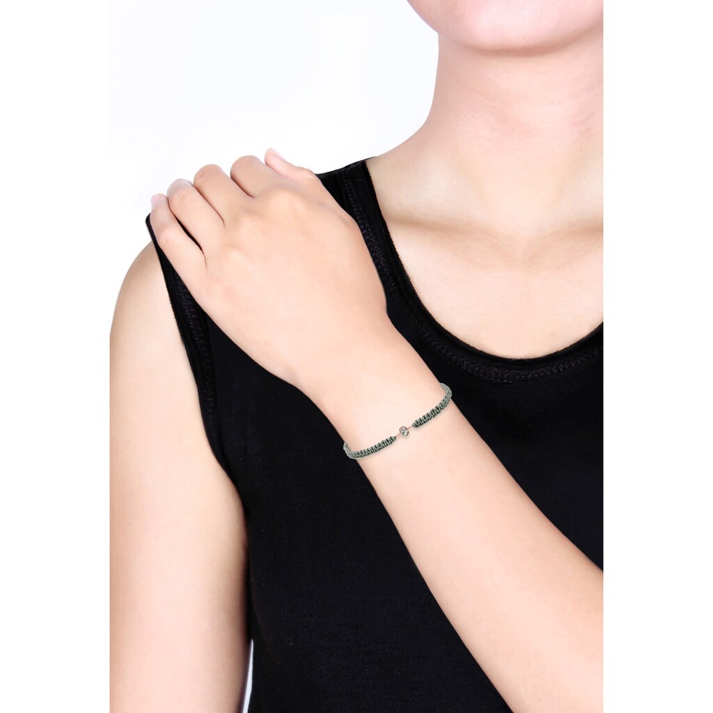 Elli Armband »Solitär Knoten Kristalle 925 Silber«