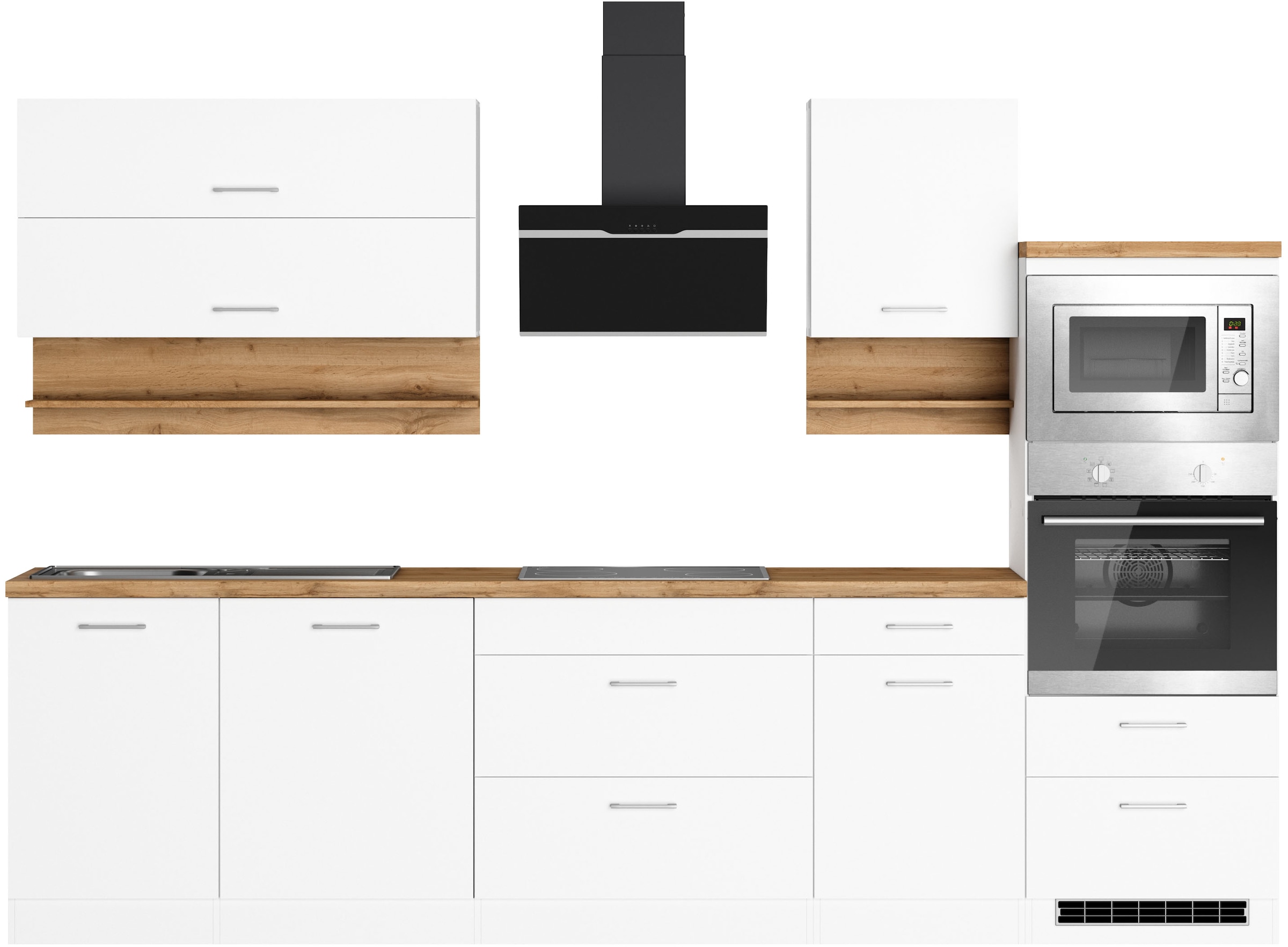 KOCHSTATION Küchenzeile »KS-Milan« 300 cm breit, viel Stauraum, wahlweise m günstig online kaufen