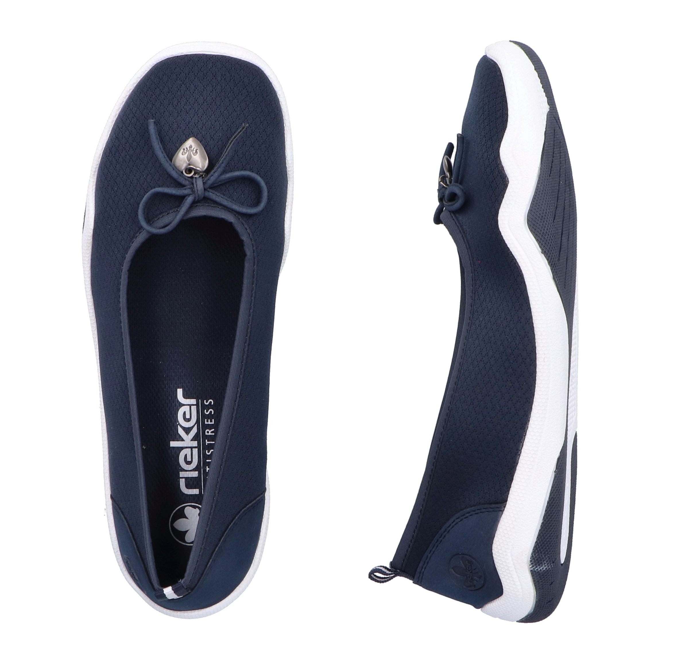 Rieker Ballerina, Slip-on Sneaker, Slipper, Schlupfschuh in veganer Verarbeitung