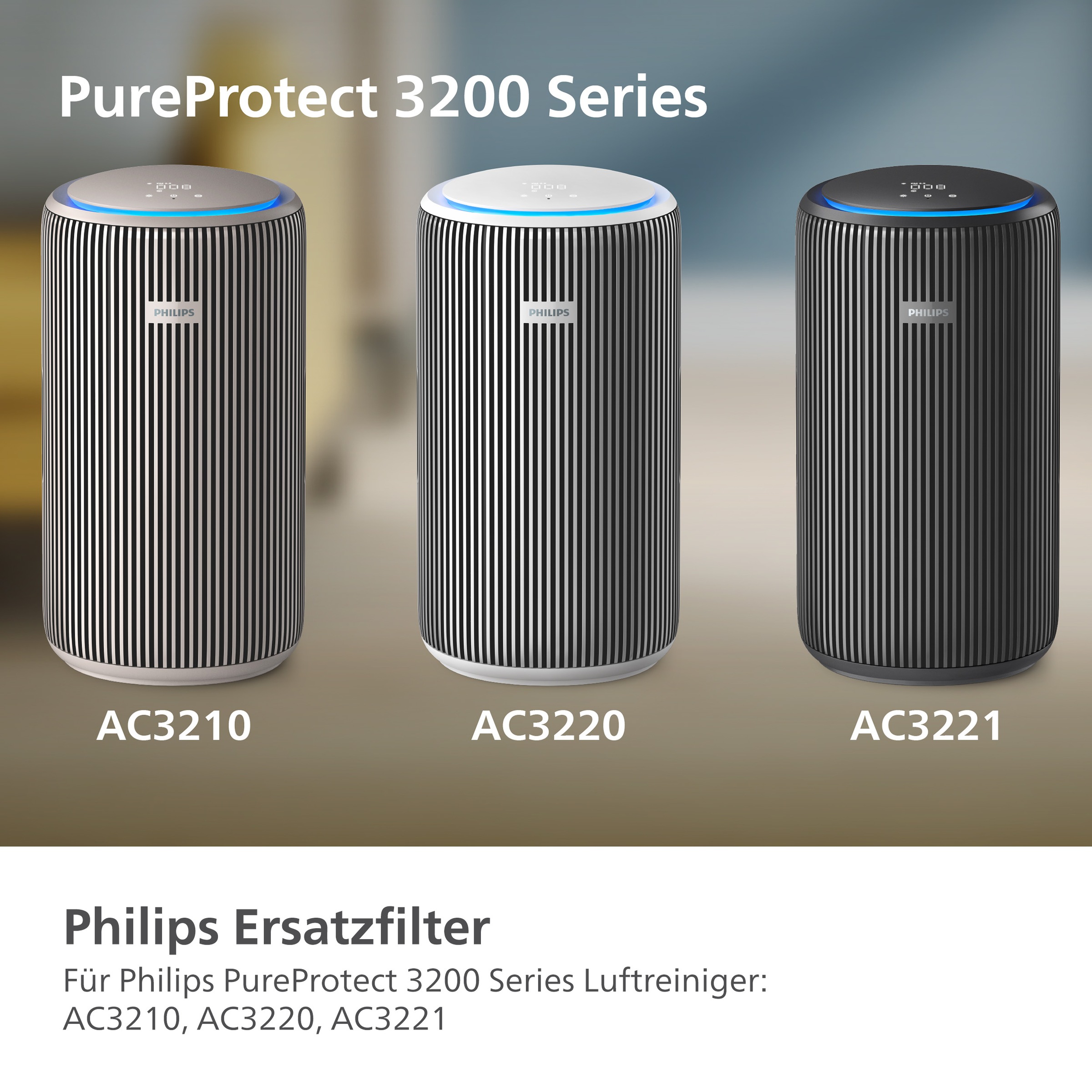 Philips Ersatzfilter »FY3200/30 HEPA NanoProtect Filter«, (2 tlg.), bis zu 1 Jahr verwendbar, 2 Filter im Lieferumfang