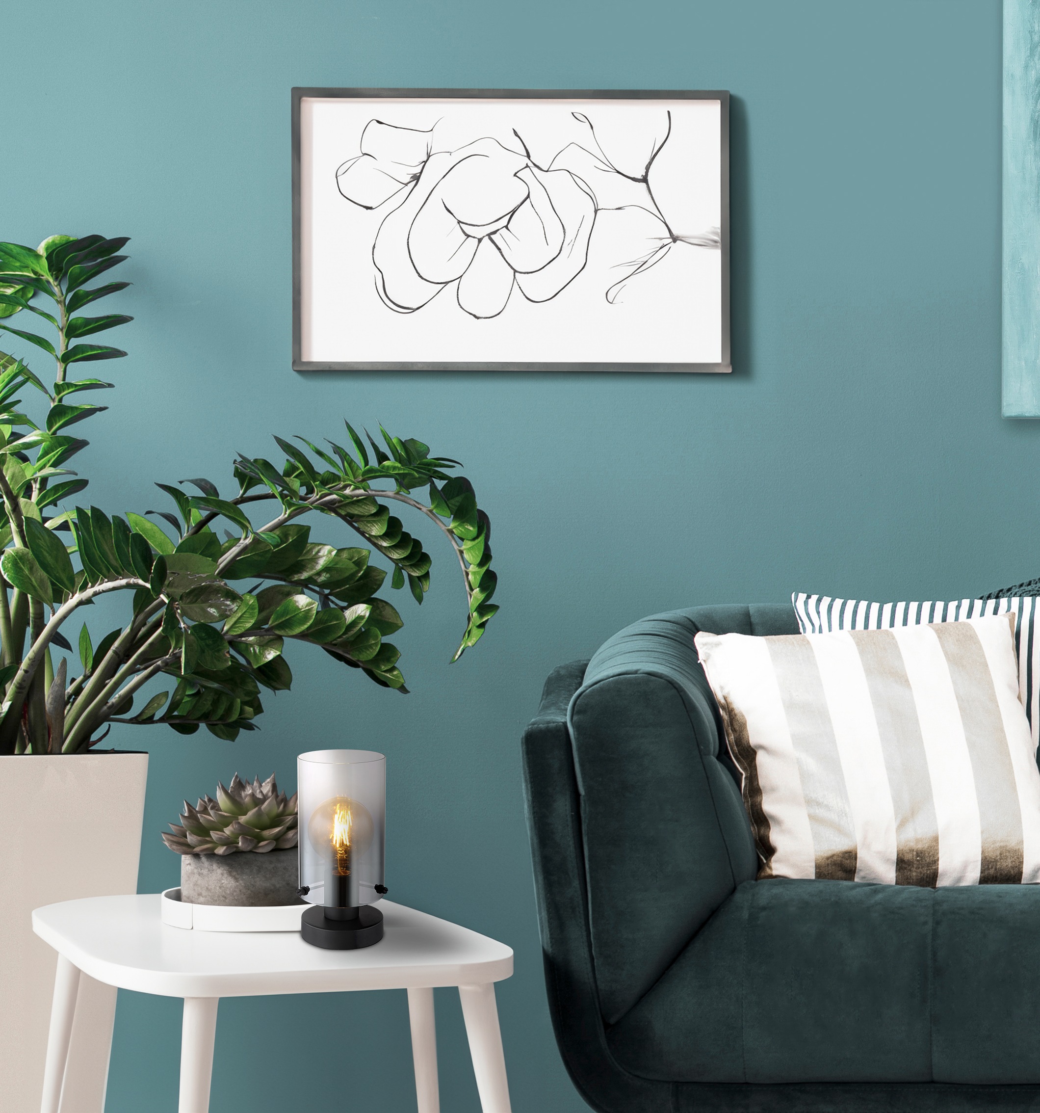 GLOBO LIGHTING Tischleuchte »FLORENTINA« E27 1 Stk. Tischlampe Nachttischla günstig online kaufen