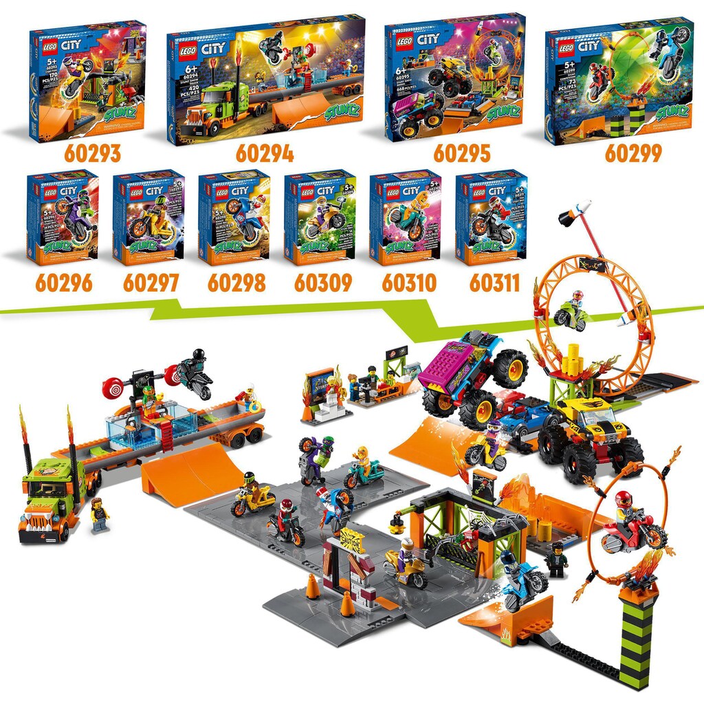 LEGO® Konstruktionsspielsteine »Stunt-Wettbewerb (60299), LEGO® City Stuntz«, (73 St.), Made in Europe