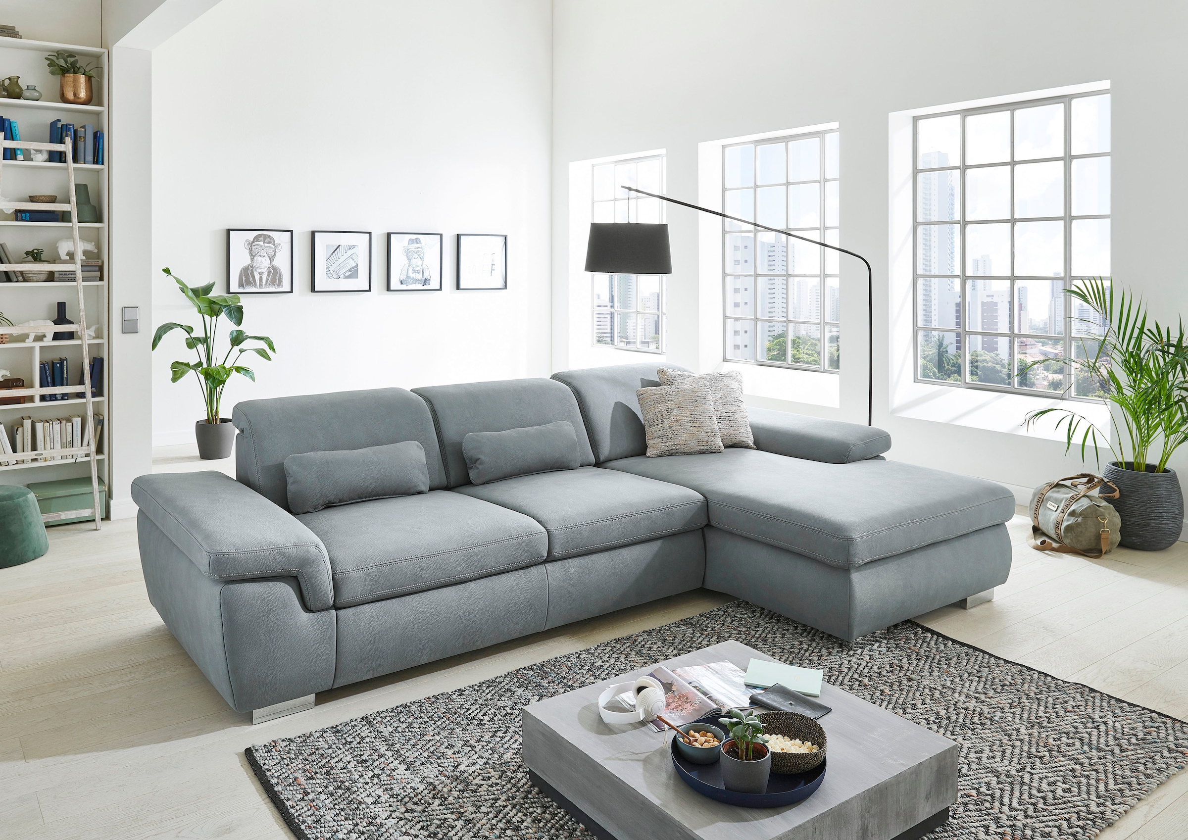 Die PlanBar Ecksofa »MP-IN17041 L-Form, Breite 325 cm« mit Sitztiefenverstellung, optional Kopfteilverstellung & Bettfunktion