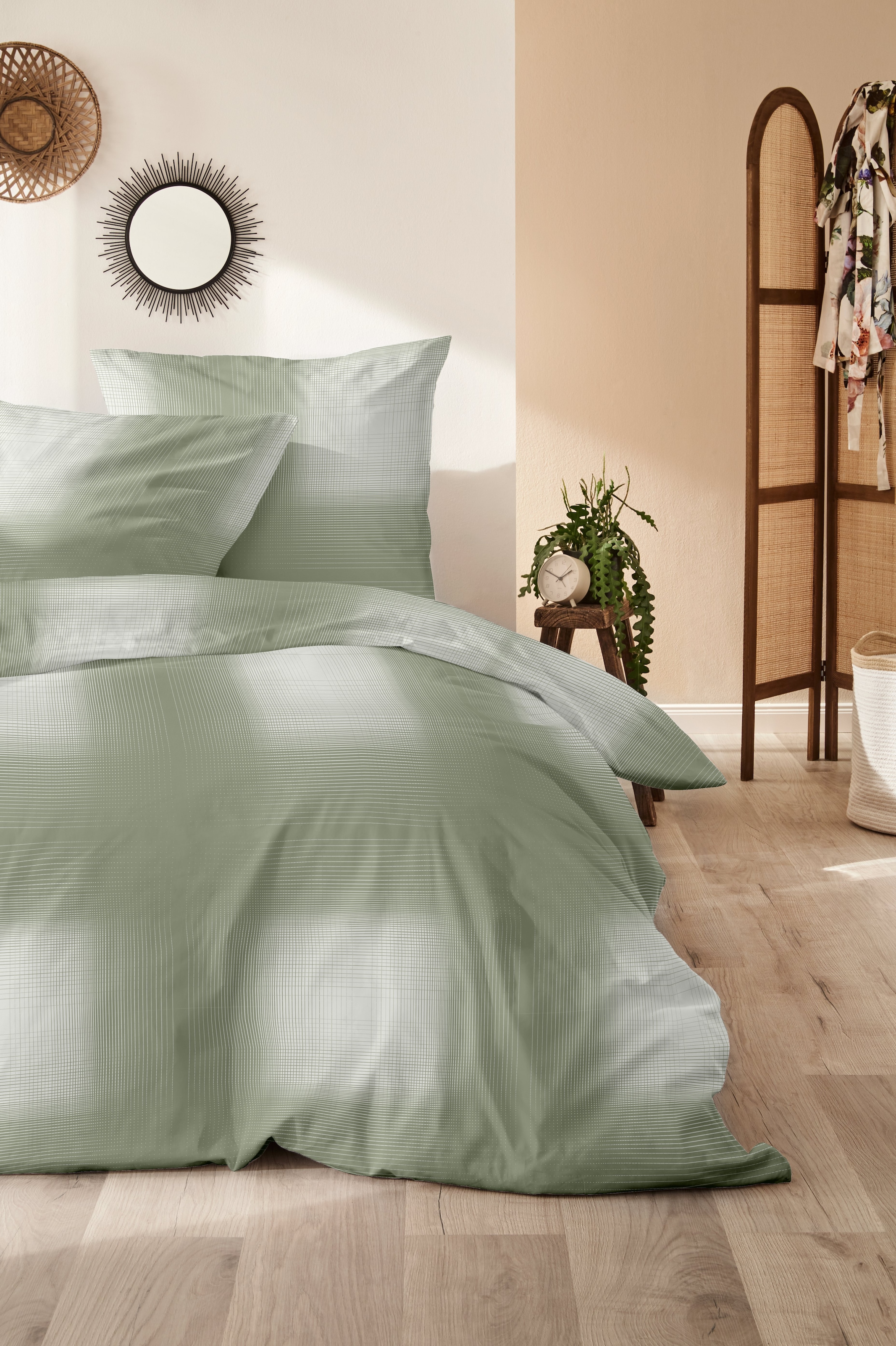 Primera Bettwäsche »Edelflanell-Bettwäsche Grazia« 2 Stk. tlg. mit modernem Karomuster