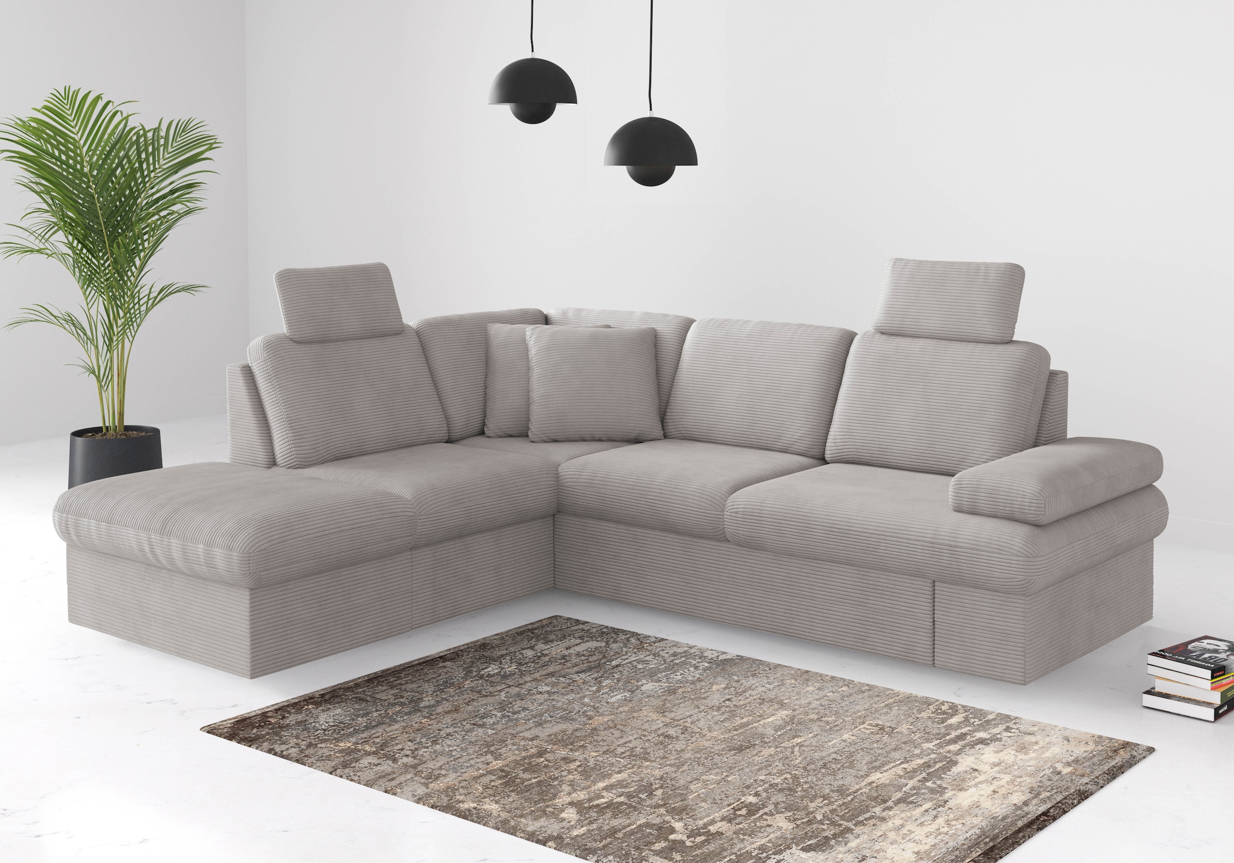 sit&more Ecksofa »Moreno L-Form, B: 238 cm« mit Armteilverstellung, optiona günstig online kaufen
