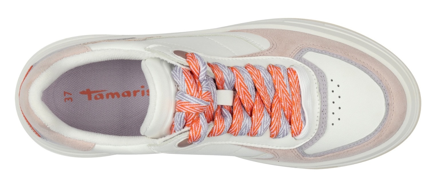 Tamaris Plateausneaker, Freizeitschuh, Halbschuh, Schnürschuh mit gepolstertem Schaftrand