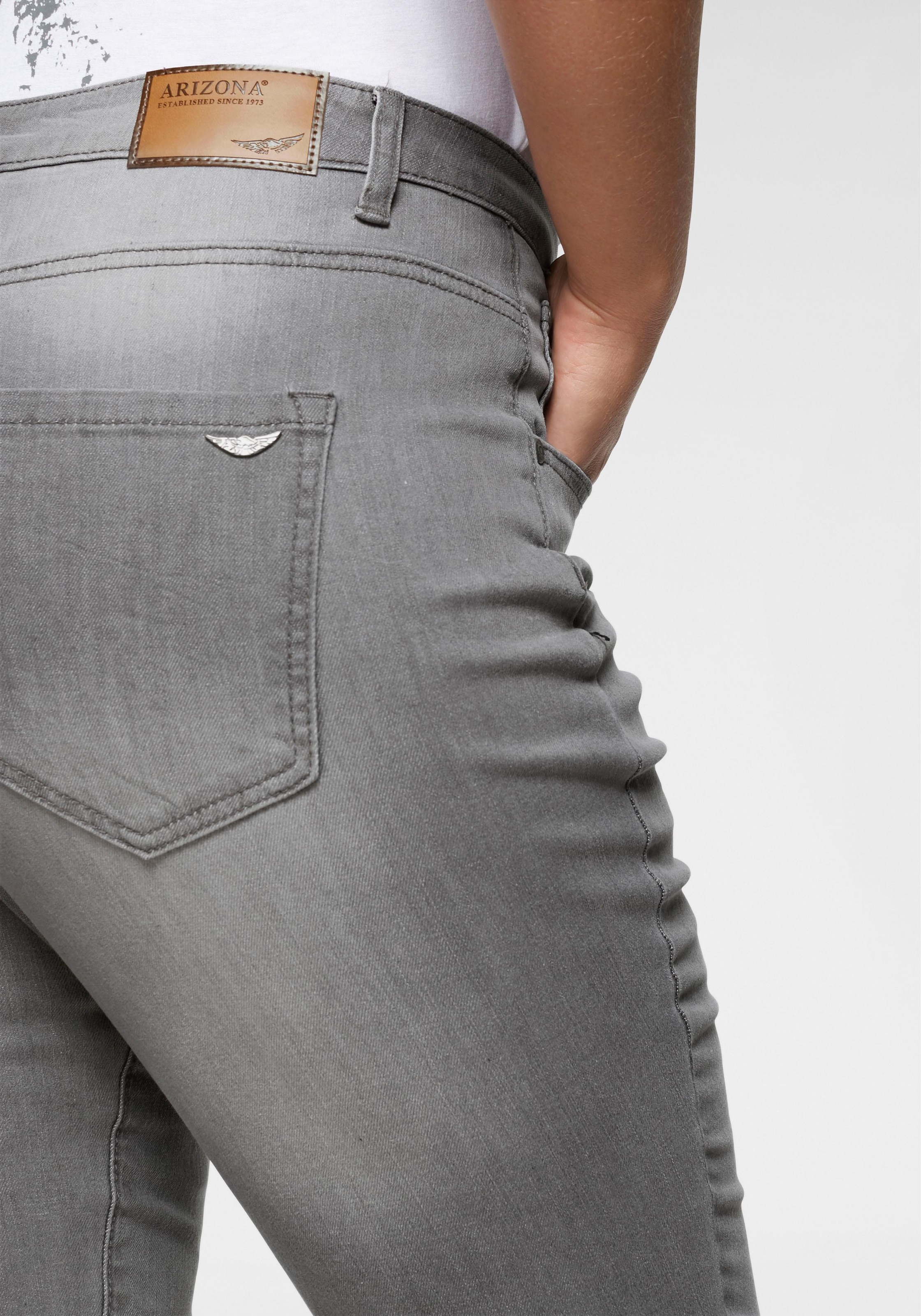 Arizona Slim-fit-Jeans »Curve-Collection«, hohe Leibhöhe, Five-Pocket-Design, Zip-Fly