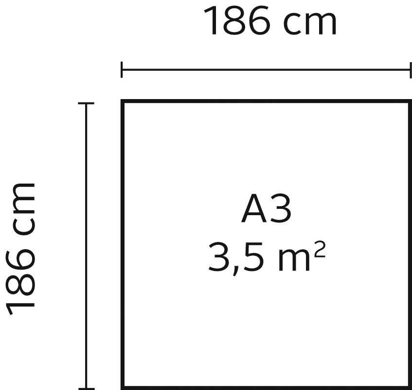 YARDMASTER Gerätehaus »Bayern 66«, Metall, mit Bodenrahmen