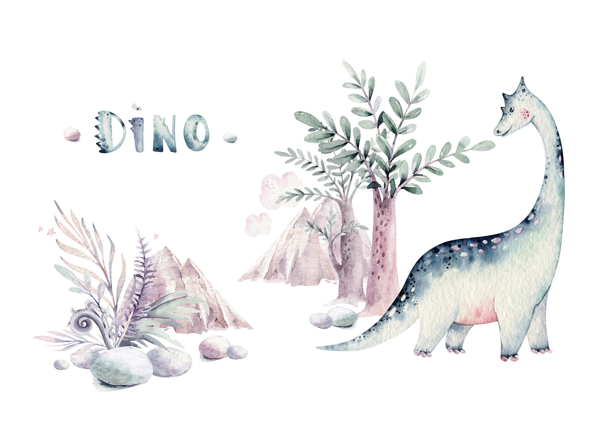 A.S. Création Vliestapete »Fototapete Dino Aquarell Pastell Kinderzimmer« m günstig online kaufen