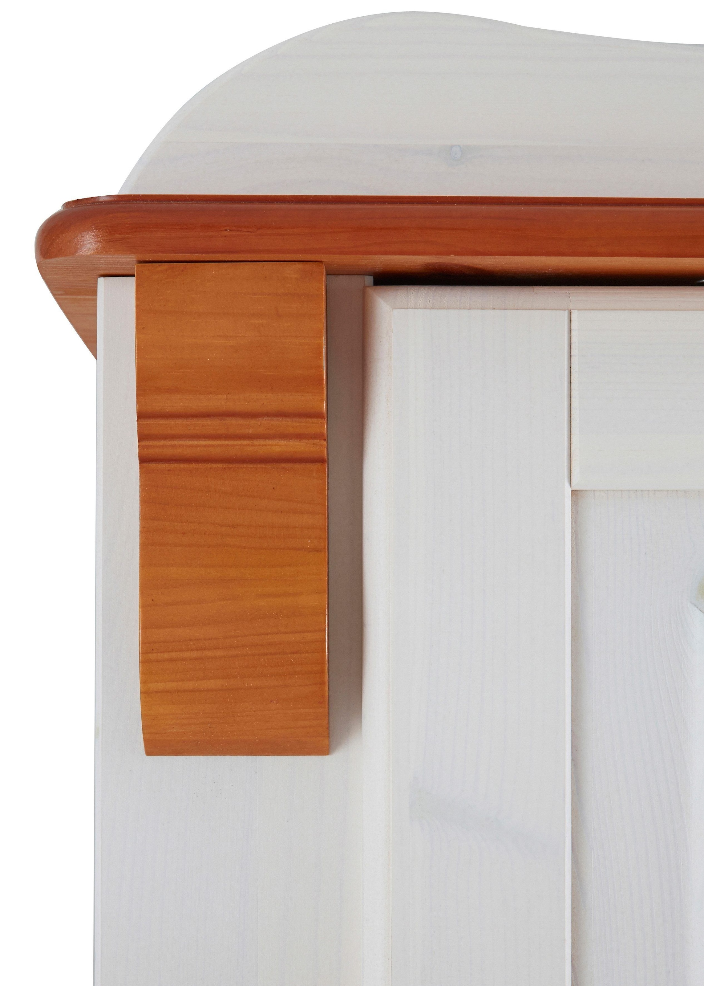 Home affaire Kleiderschrank »Adele«, (4 Breiten: 92/130/169/207 H/T ca. 191/54 cm), aus massiver Kiefer,Spiegel beim 4-und 5-trg.Schrank, Innenausstattung
