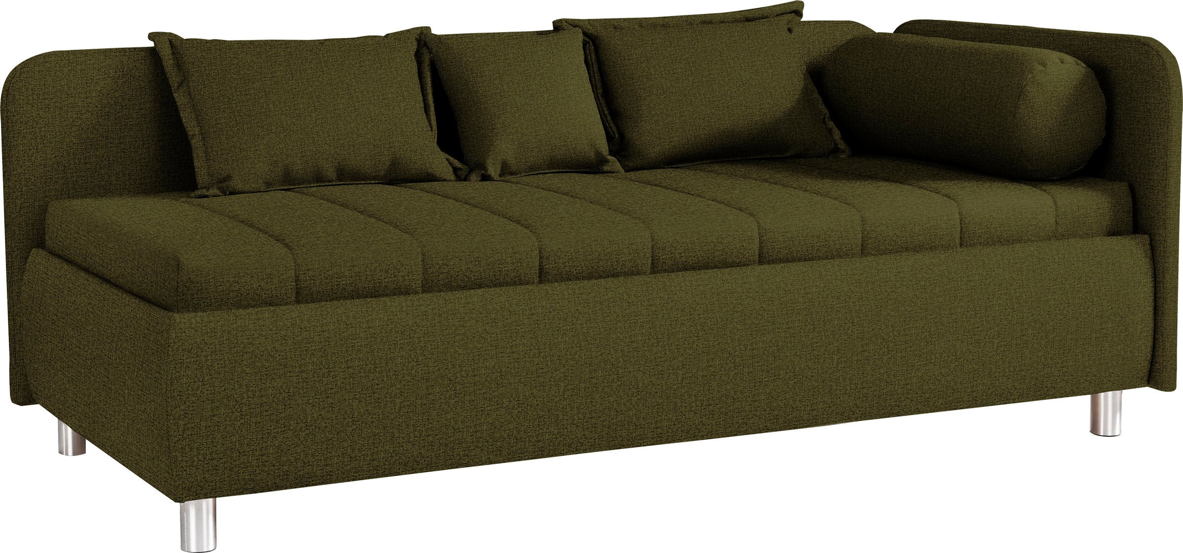 alina Schlafsofa »Kiana«, mit Bettkasten und Zierkissen, Liegefläche 90/200 cm oder 100/200 cm