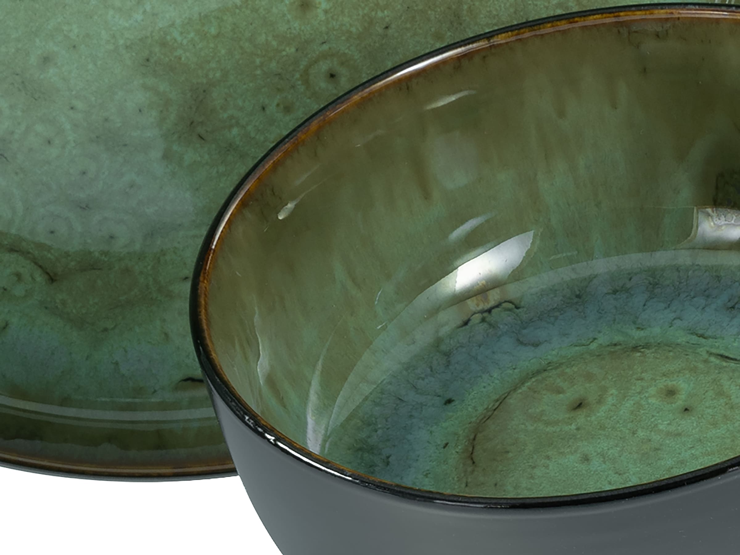 CreaTable Kombiservice »Nordic Fjord, Kombiservice 16-tlg« Reaktivglasur, Scandi-Style