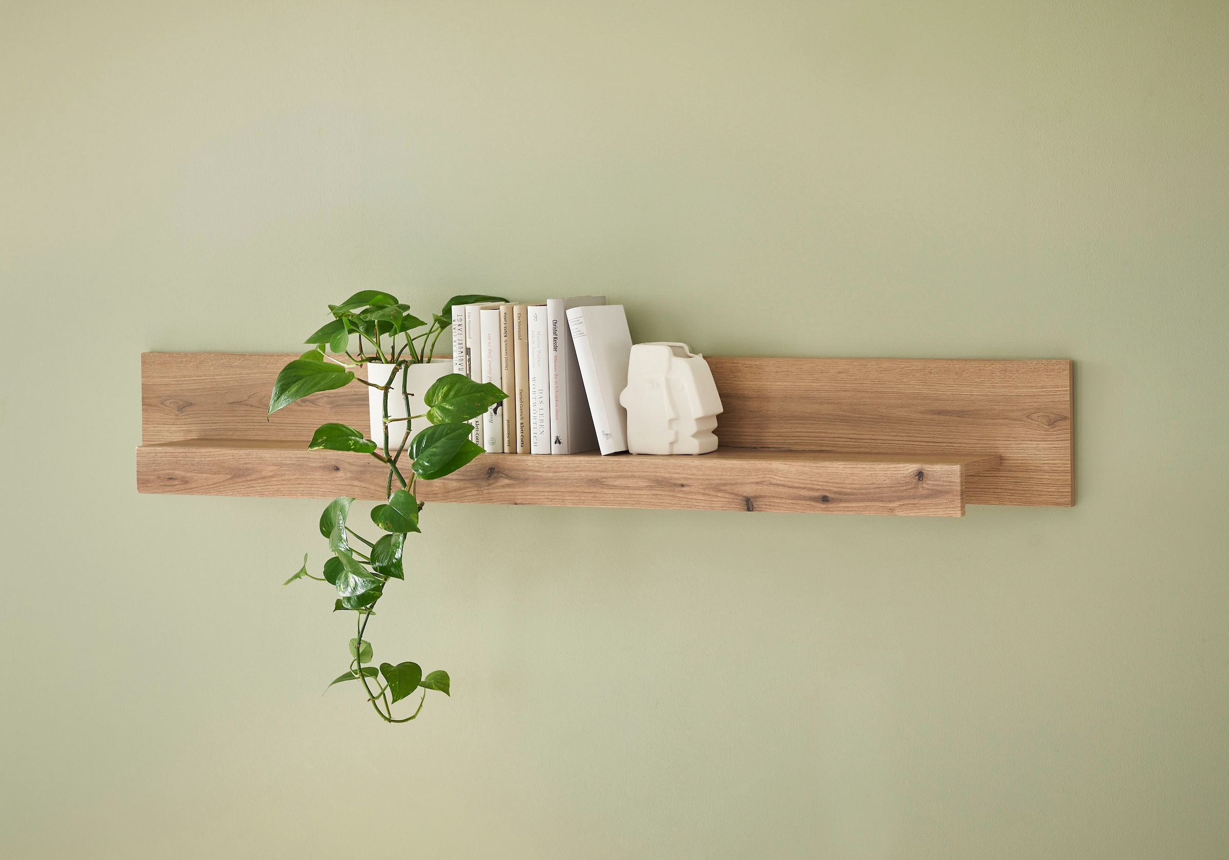INOSIGN Wohnwand »Cantara, moderne Anbauwand, Wohnzimmer-Set, in Eiche Evoke oder Weiß«, (Set), enthält eine Vitrine, ein Lowboard und zwei Wandboards
