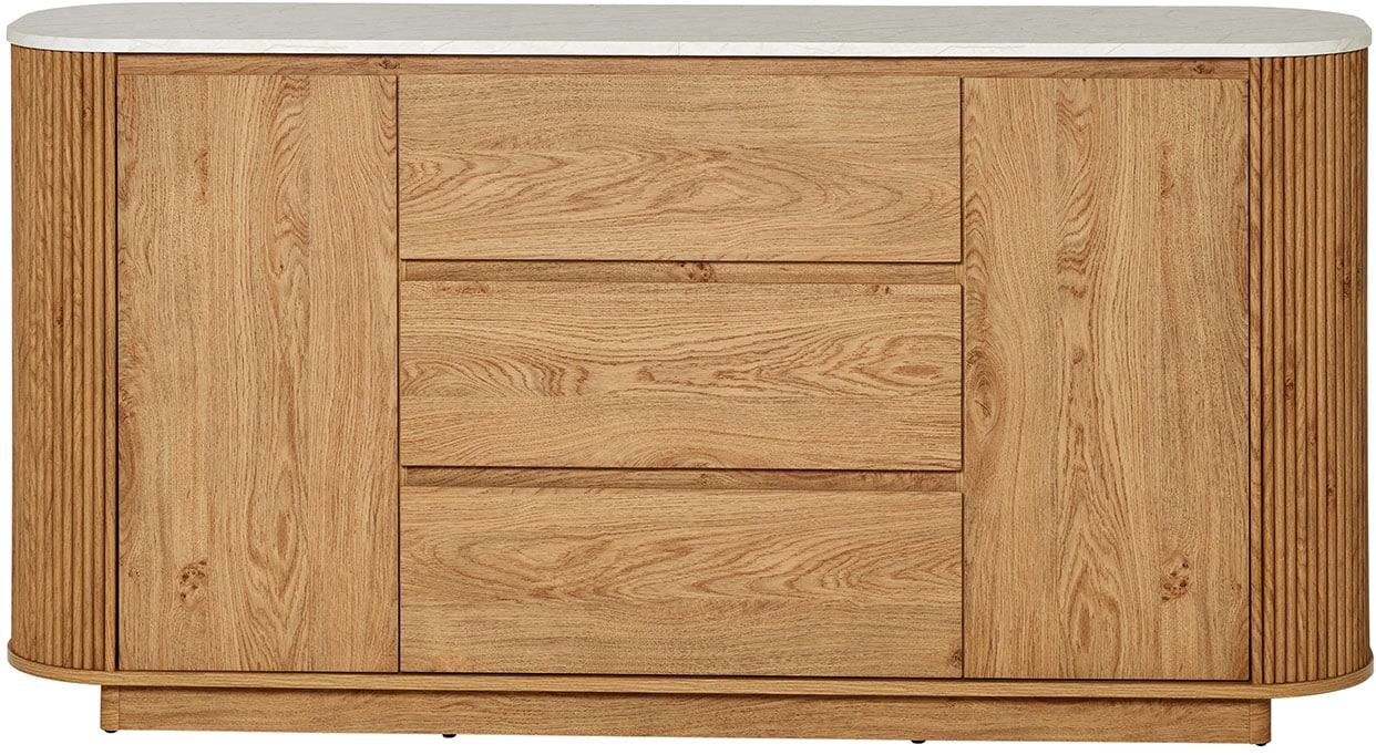 Jahnke Sideboard »GROOVE SB 160«, (1 St.), Sideboard, abgerundet, Marmor-Look, Breite ca. 159,5 cm
