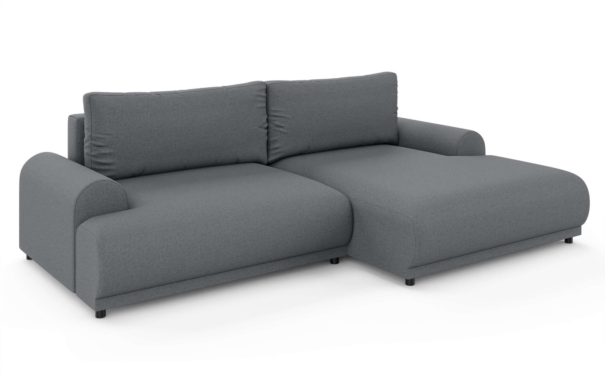 INOSIGN Ecksofa »Marsby, mit Bettfunktion und Bettkasten, Maße: B/H/T 242/65/145 cm«, L-Form mit Wellenunterfederung, Recamiere links oder rechts bestellbar
