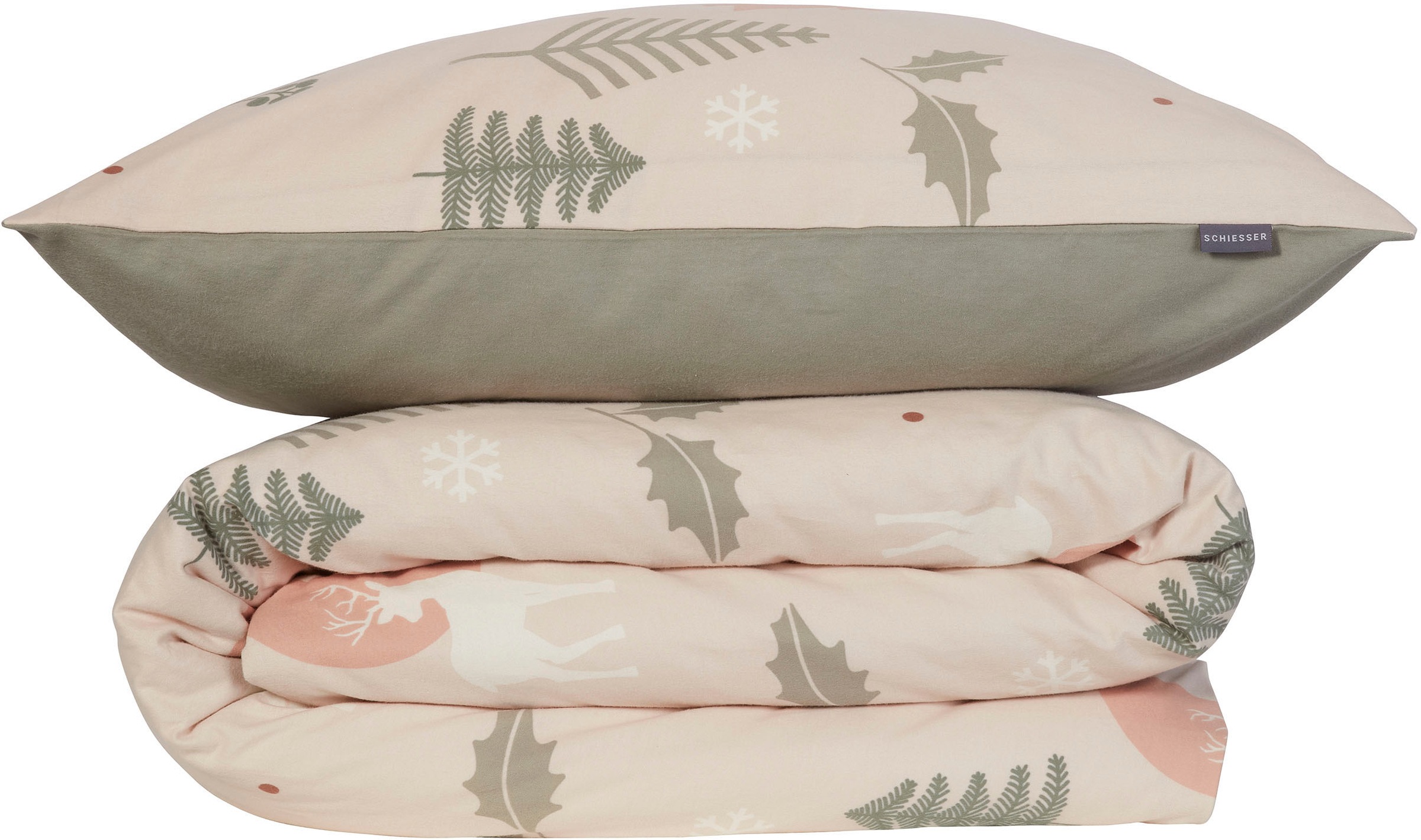 Schiesser Wendebettwäsche »Uma aus weicher Baumwolle im Nordic-Look«, Made günstig online kaufen
