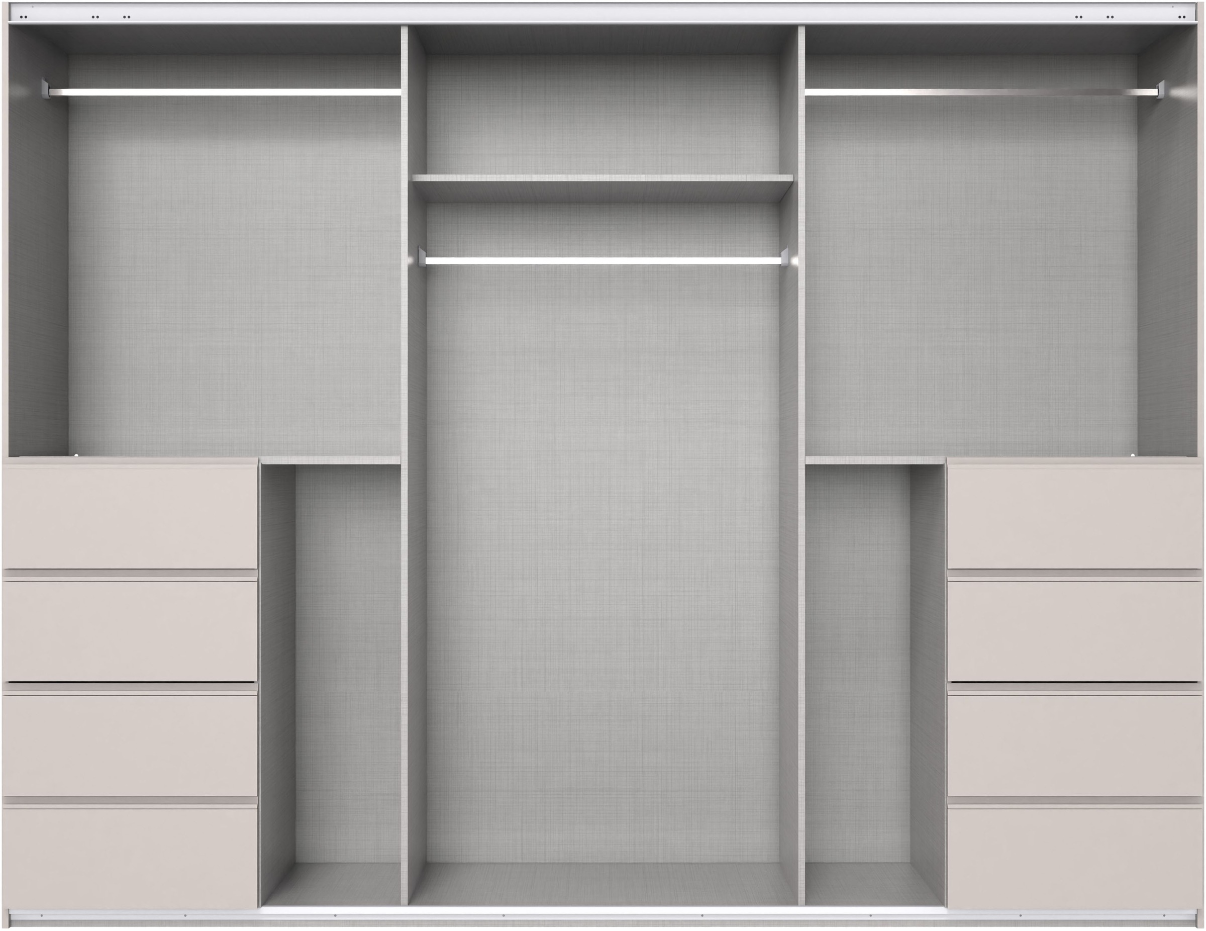 Wimex Schwebetürenschrank »Bali in den Breiten 225cm & 270cm, Kleiderschrank mit Spiegel« Schrank mit 3 Türen, Farbe: Kaschmir