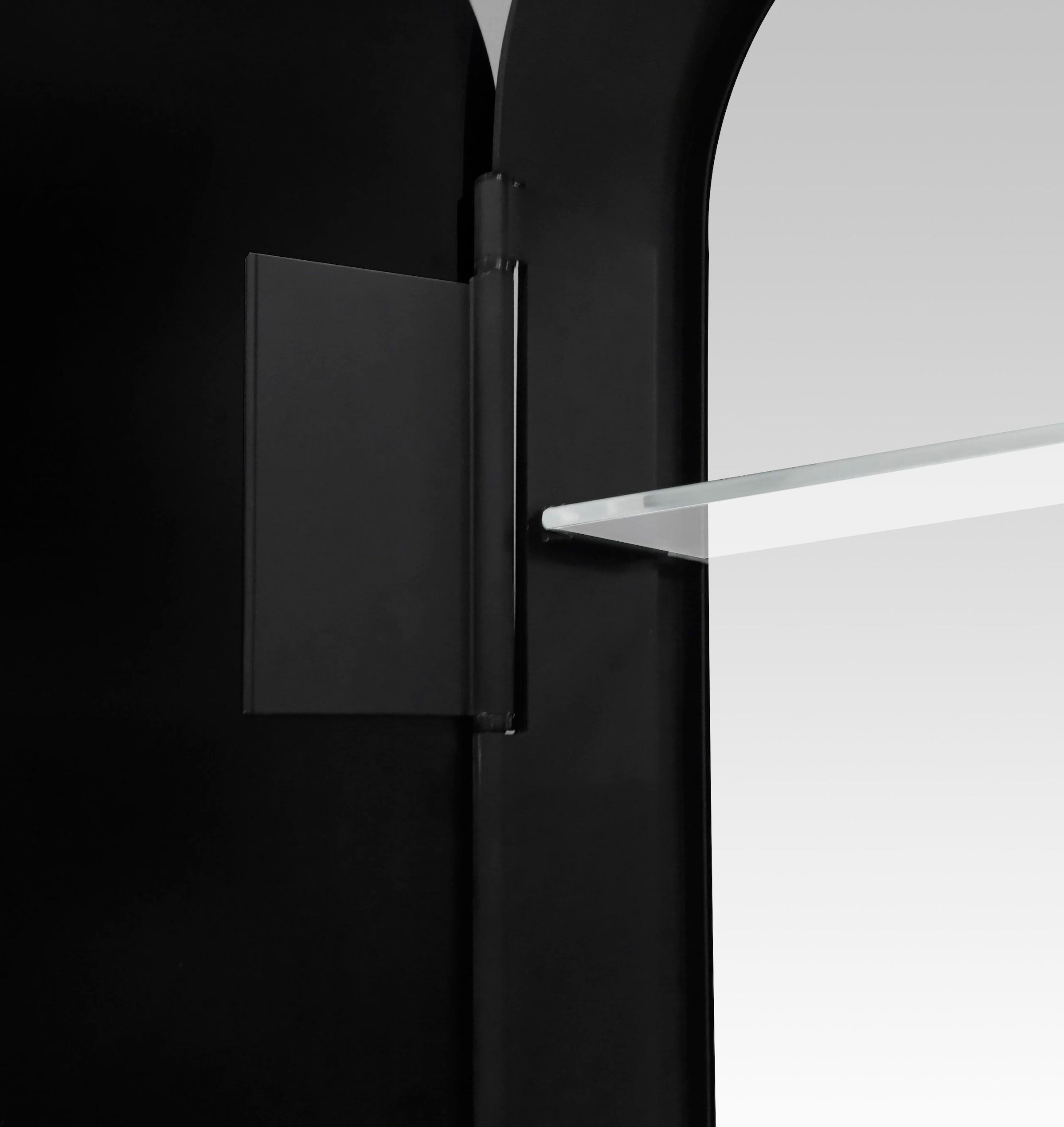 Talos Badezimmerspiegelschrank, oval, BxH: 40x60 cm, aus Alumunium und Echtglas, IP24