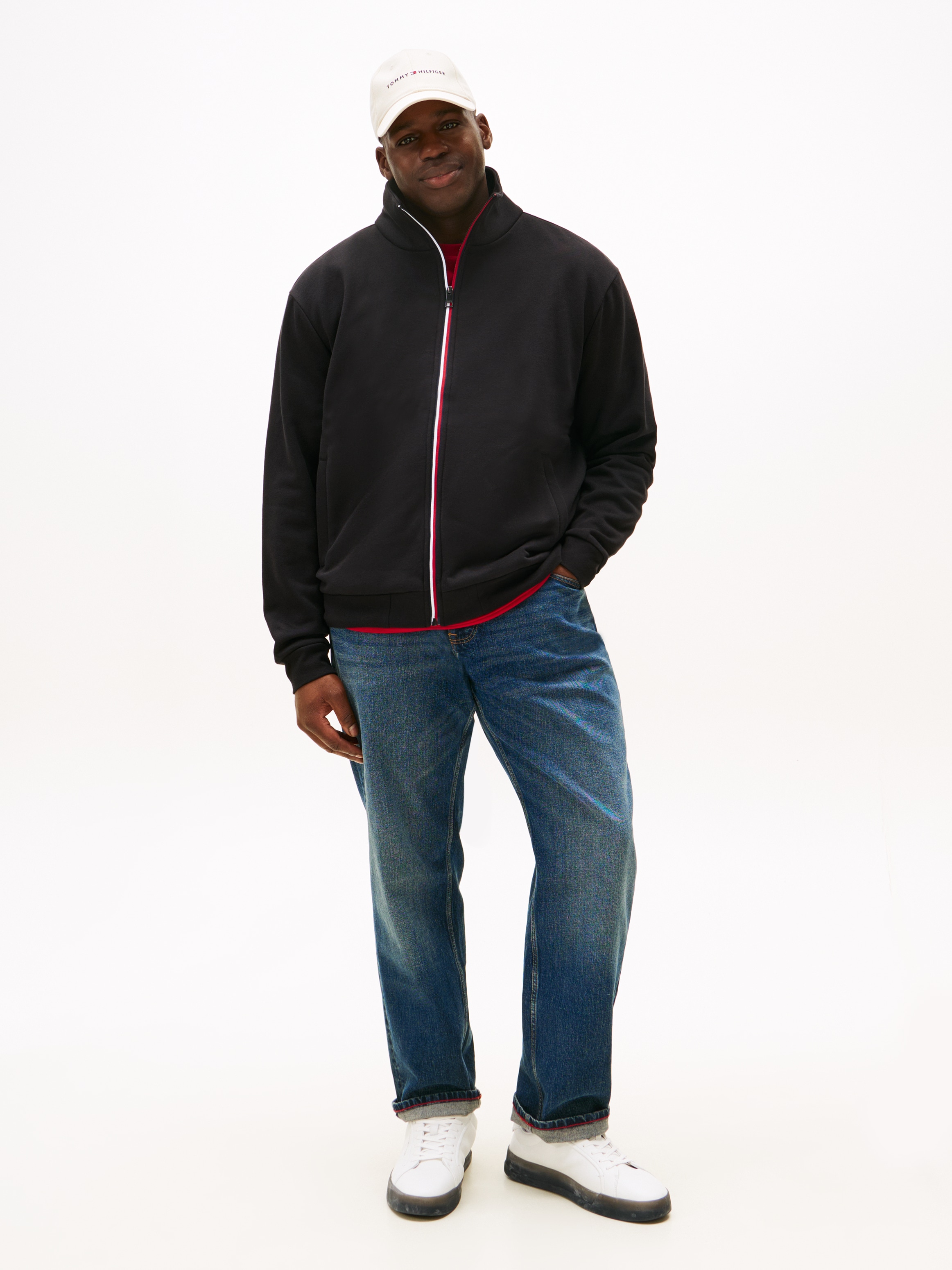 Tommy Hilfiger Big & Tall Sweatjacke »GLOBAL STRIPE ZIP«, Große Größen