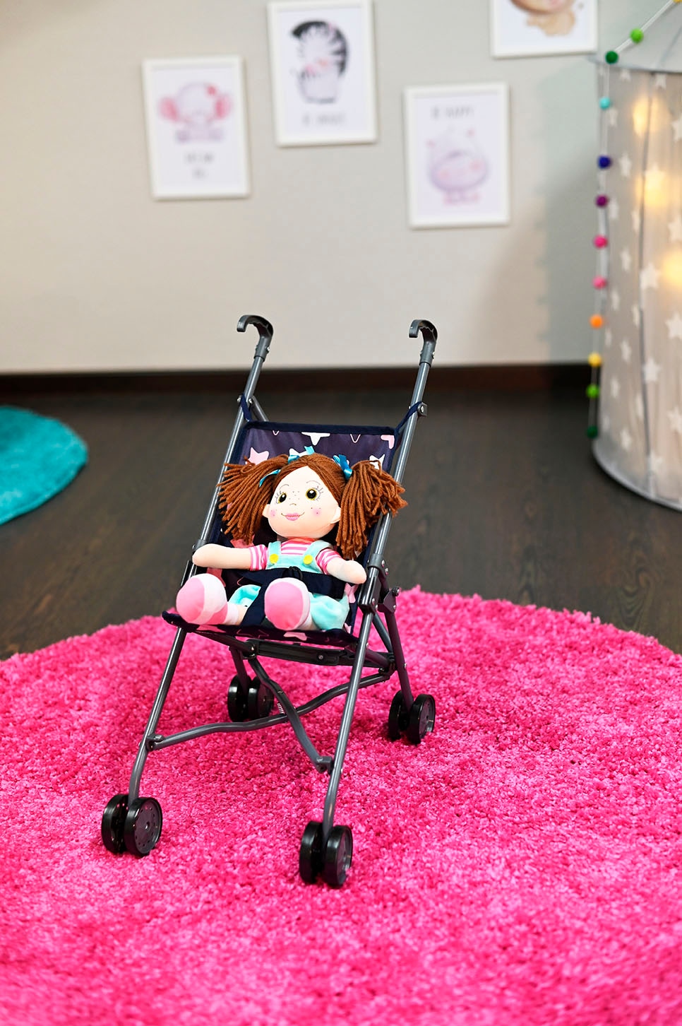 Knorrtoys® Puppenbuggy »Sim - star blue pink«