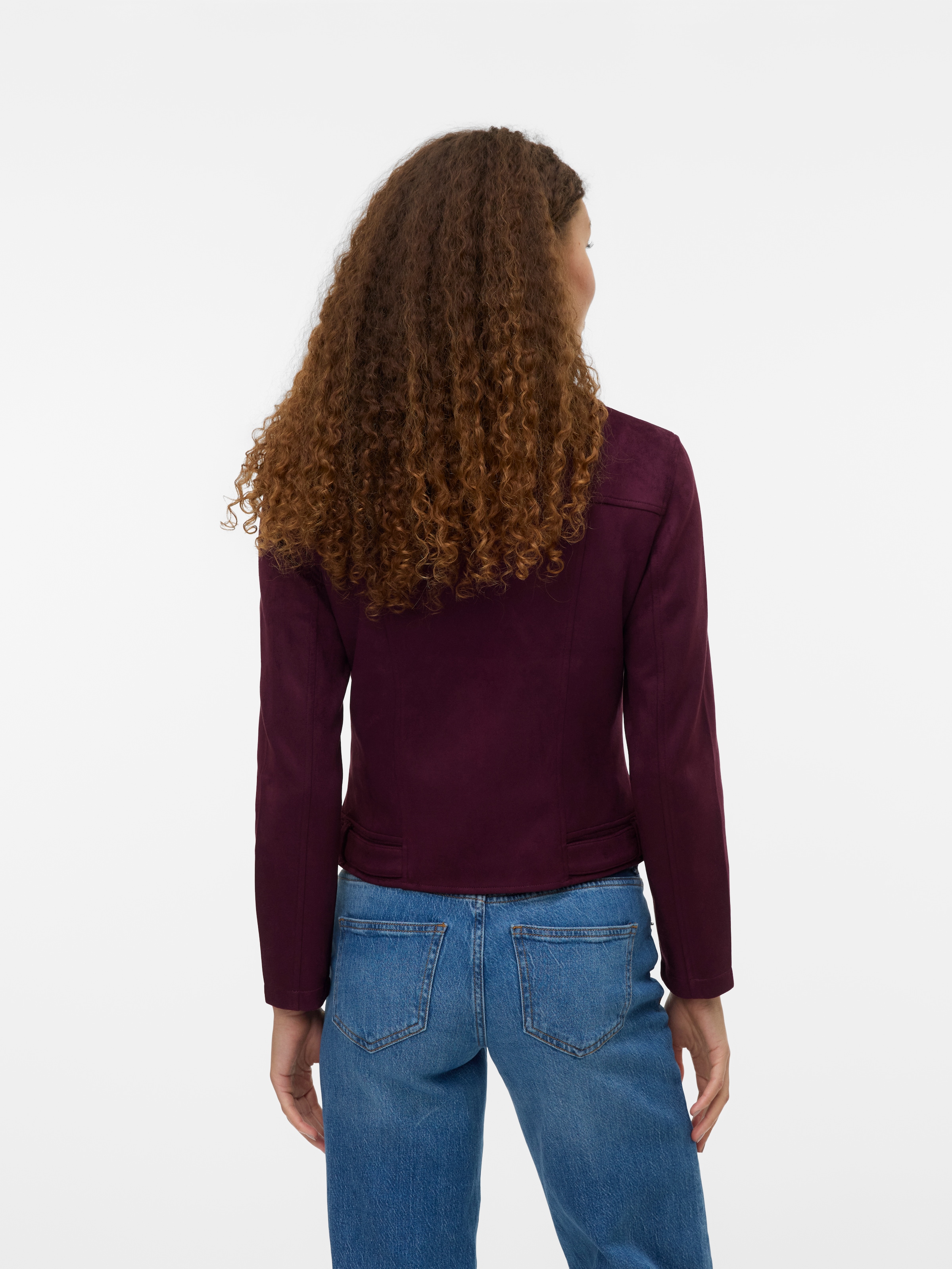 Vero Moda Lederimitatjacke »VMJOSE SHORT FAUX SUEDE JACKET GA NOOS«, mit asymetrischem Reißverschluss