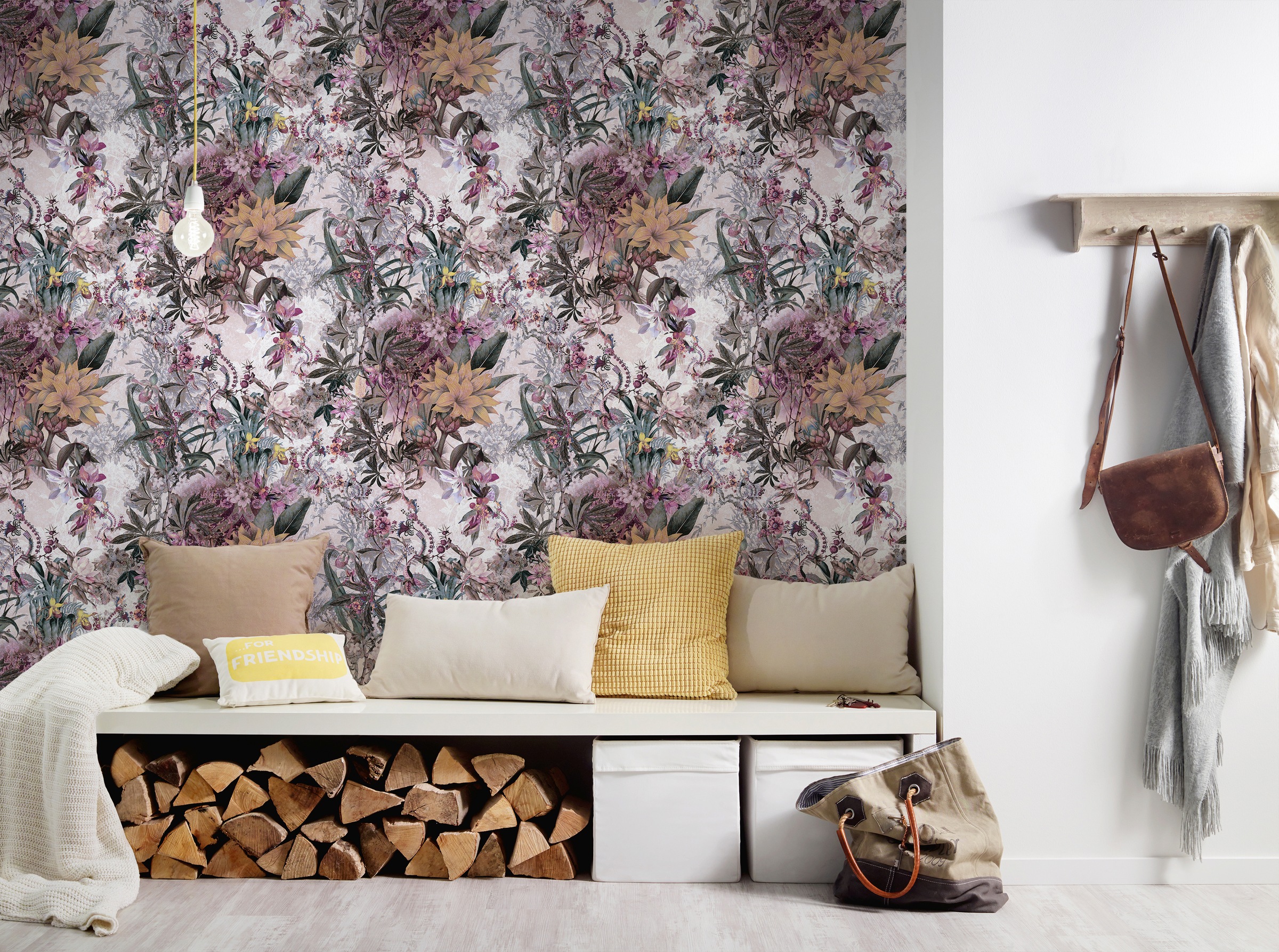 A.S. Création Vliestapete »Dream Flowery«, floral-botanisch-Wald, Floral Tapete Blumenoptik Tapeten Wohnzimmer Schlafzimmer Küche Design