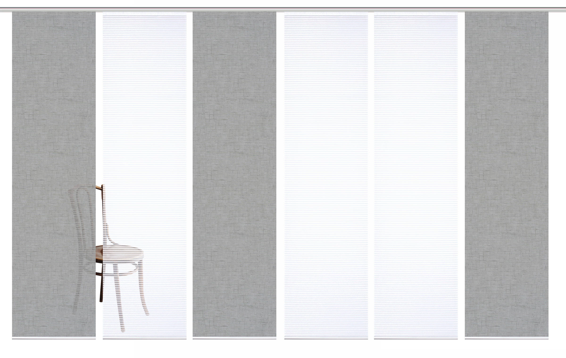 HOME in green Schiebegardine »ESTRA« Paneelwagen 6 Stk. tlg. SET DIGITALDRUCK,BAMBUSOPTIK RECYCELT