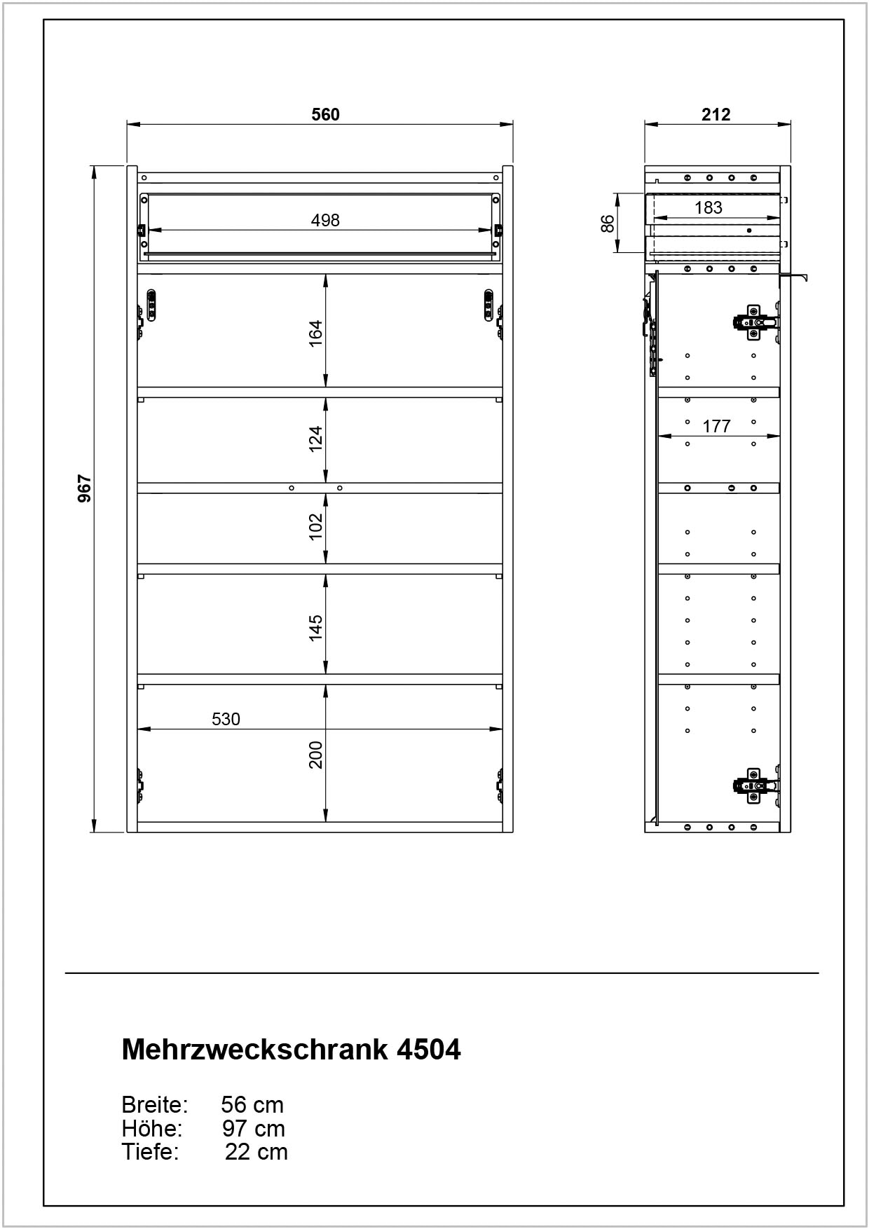 GERMANIA Schuhschrank »Ameca, hängend & stehend montierbar,«, mit Soft-Close, Platz für bis zu 10 Paar Schuhe, Made in Germany