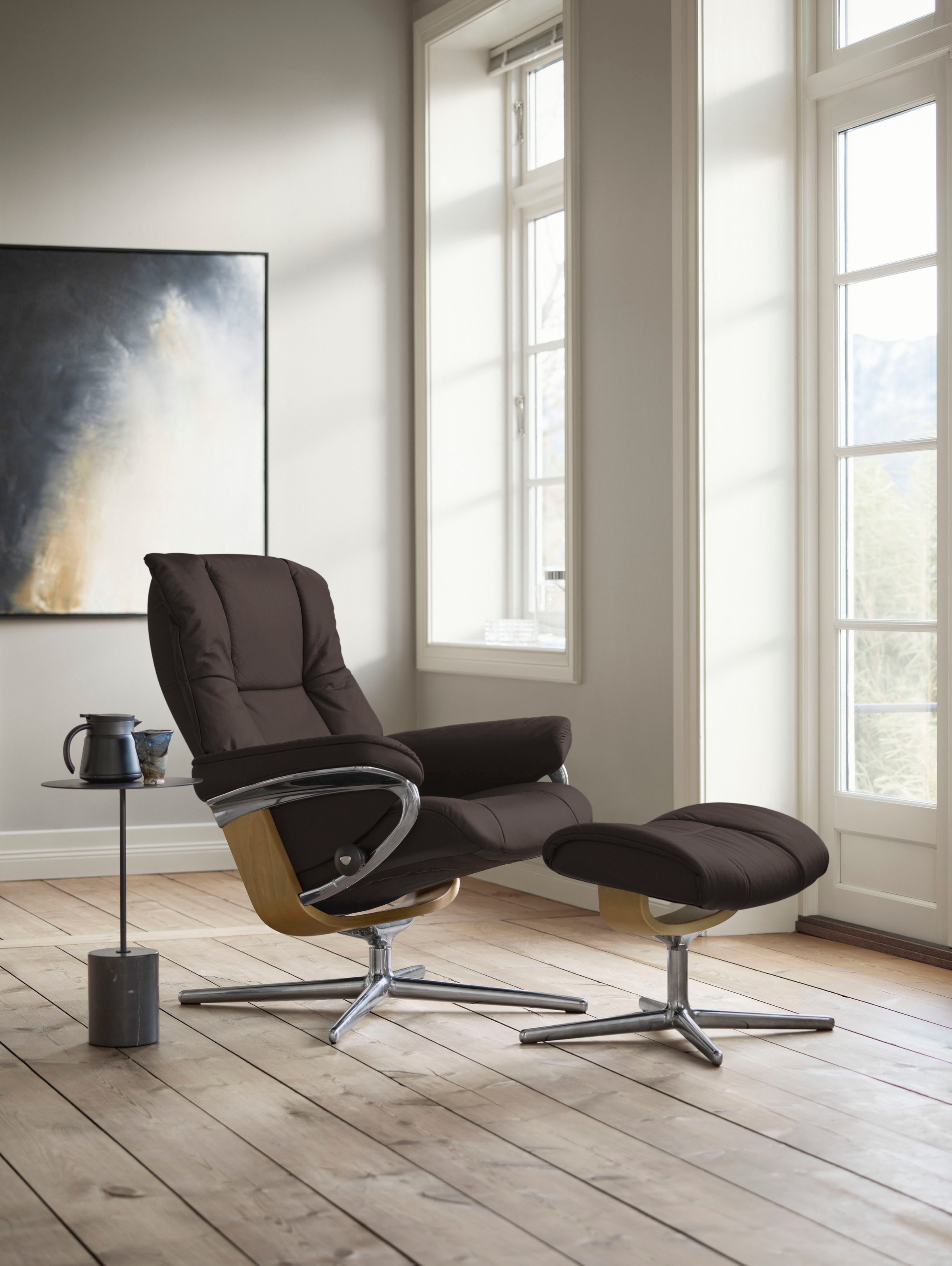 Stressless® Fußhocker »Mayfair«, mit Cross Base, Größe S, M & L, Holzakzent Eiche