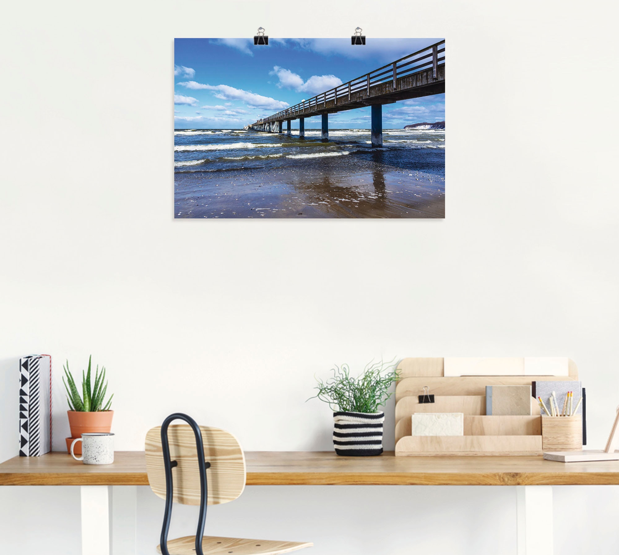 Artland Poster »Die Seebrücke in Zingst im Winter«, Brücken, (1 St.), als A günstig online kaufen